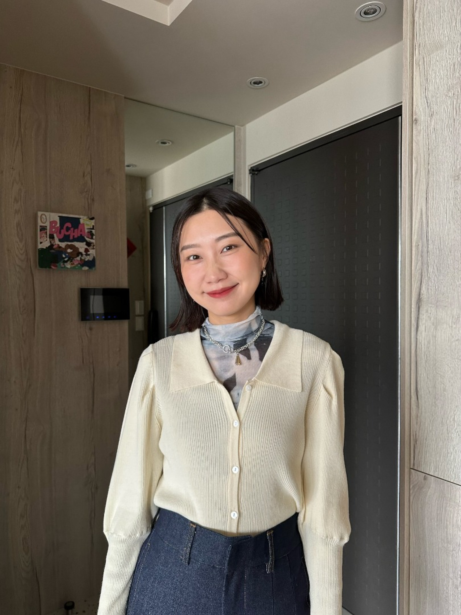 🇯🇵公主袖翻領針織上衣/兩色