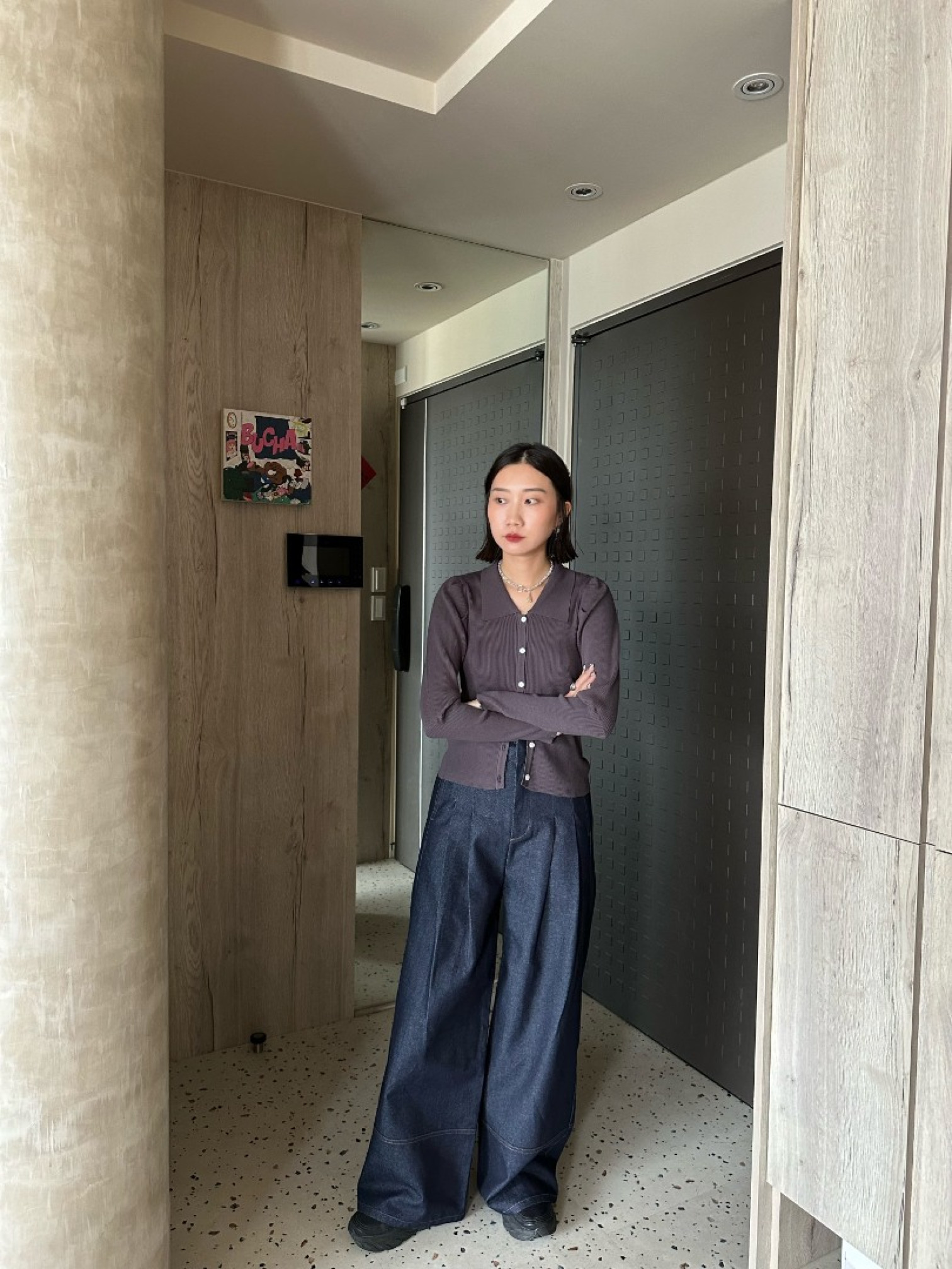 🇯🇵公主袖翻領針織上衣/兩色