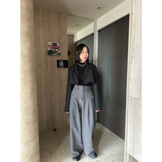 🇯🇵挺版壓褶寬褲/灰Regular