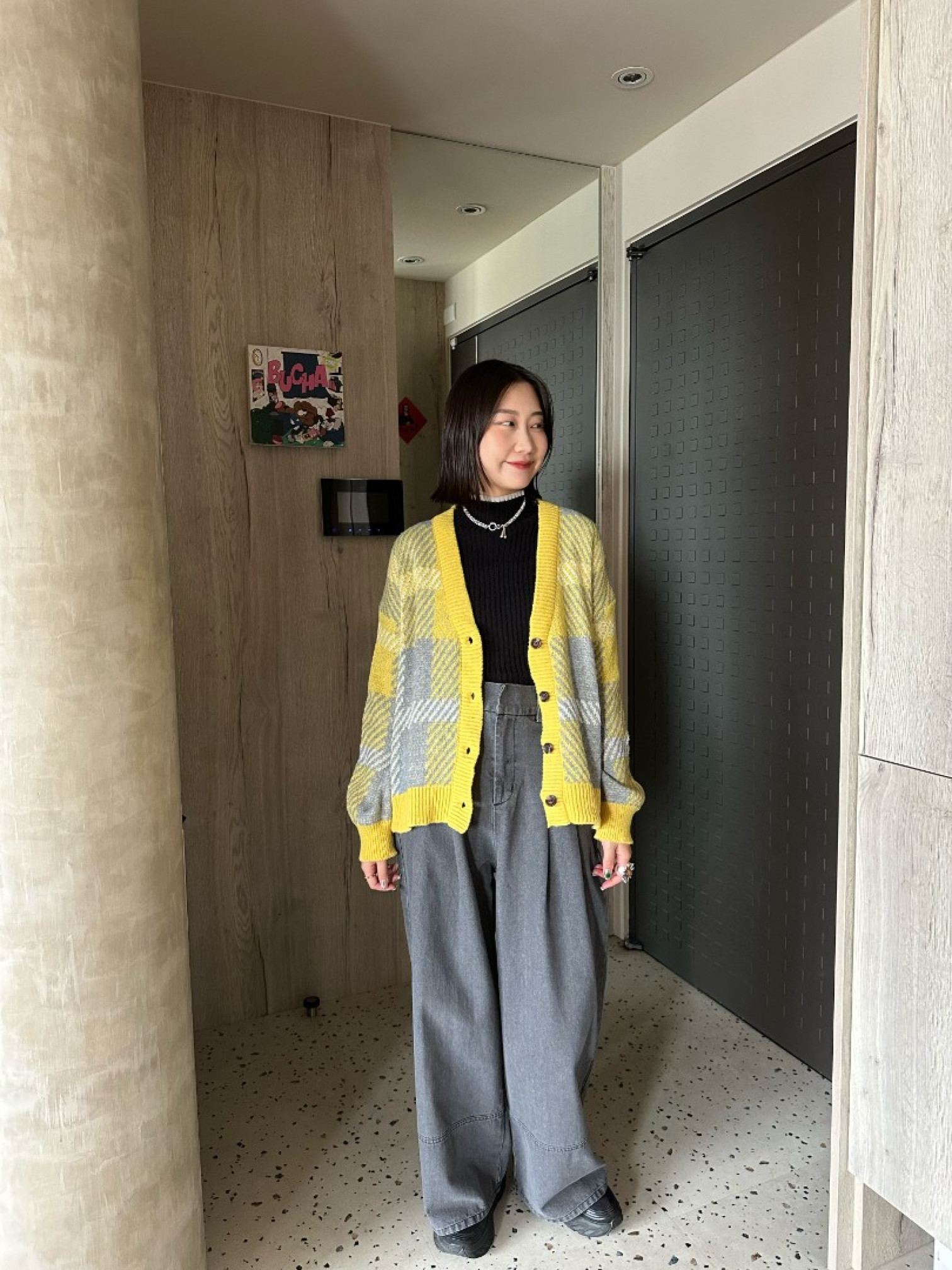 🇯🇵挺版壓褶寬褲/灰Regular