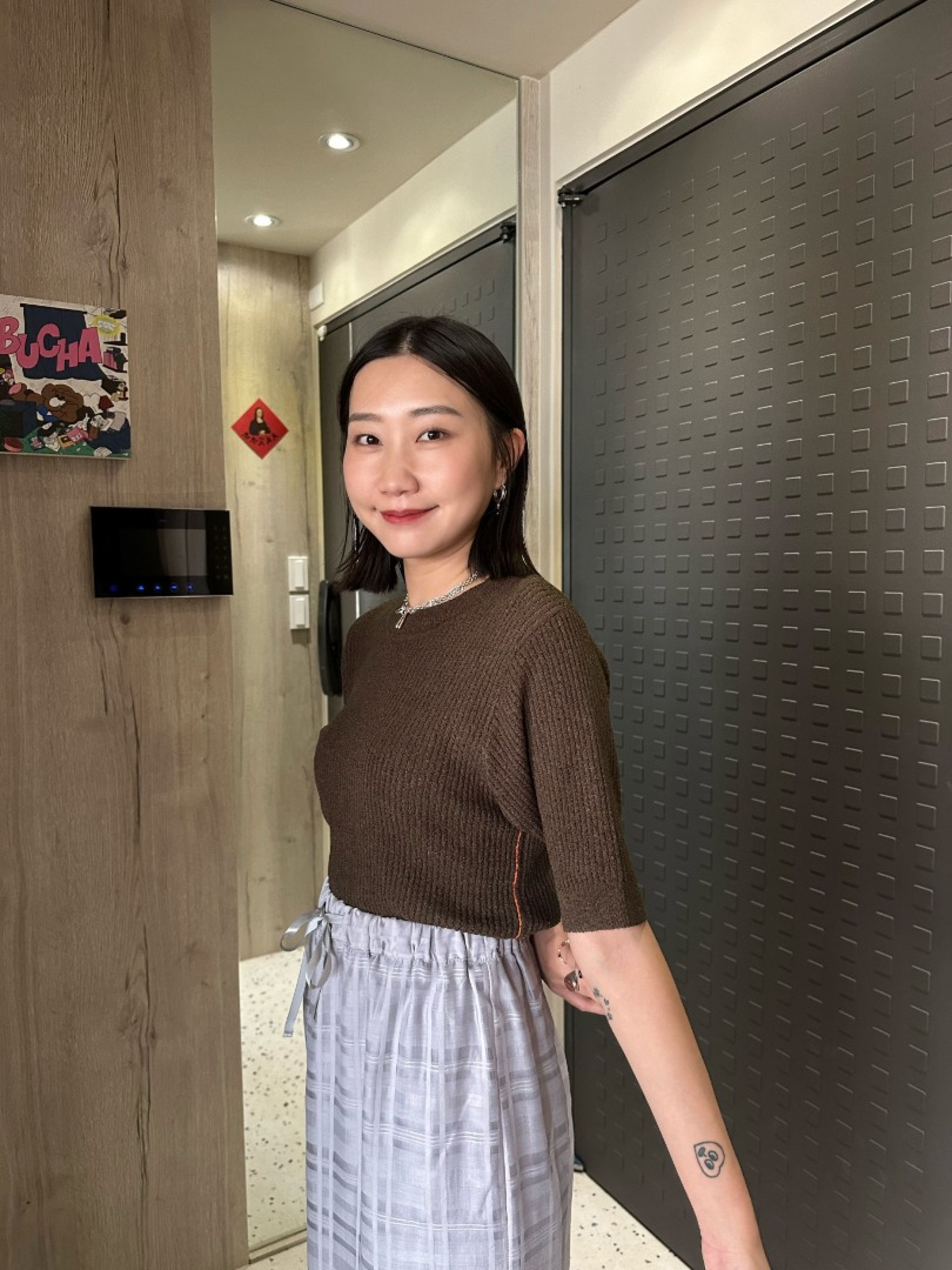 🇯🇵滾邊撞色針織衫/磚紅&咖啡