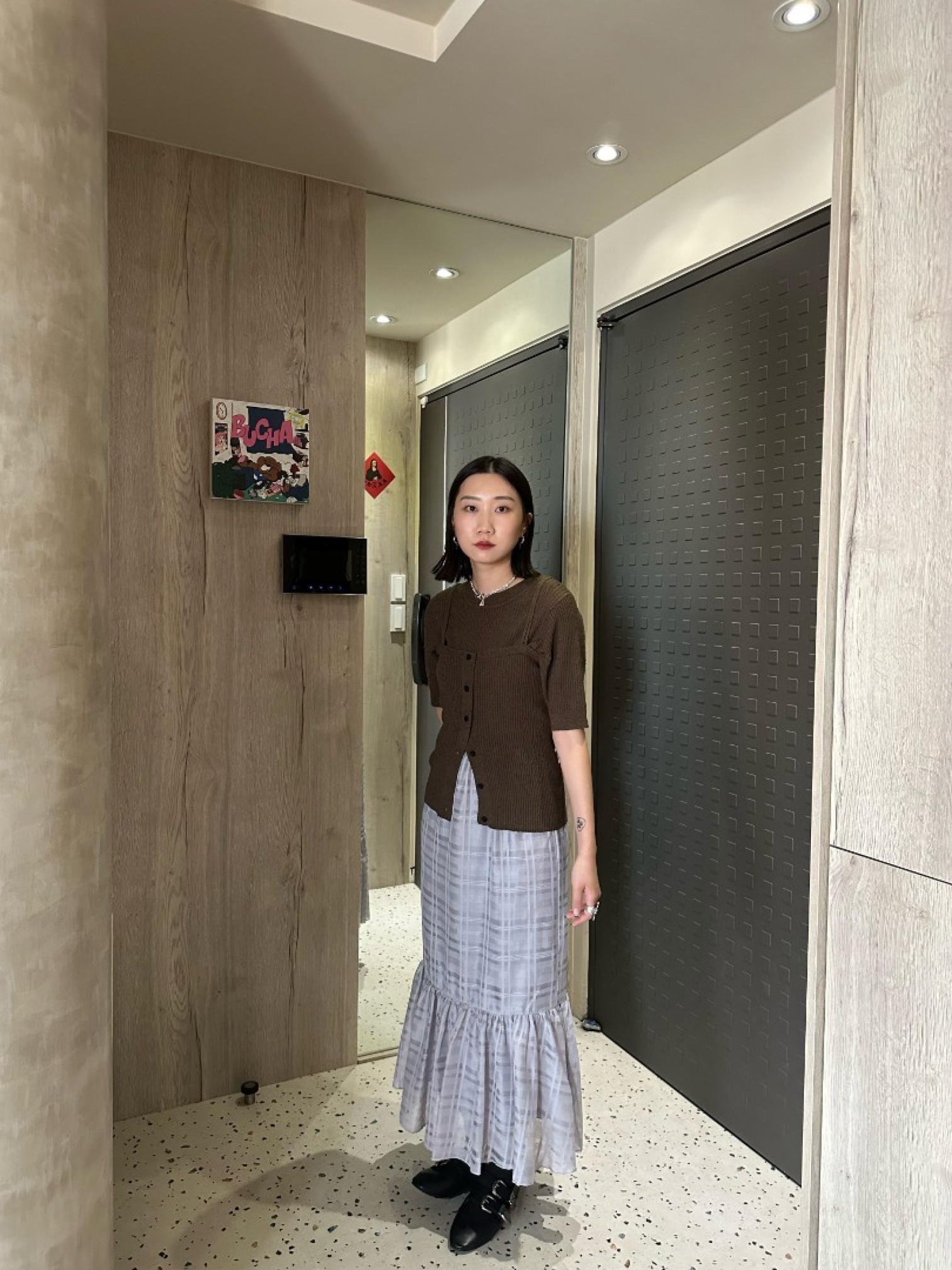 🇯🇵滾邊撞色針織衫/磚紅&咖啡