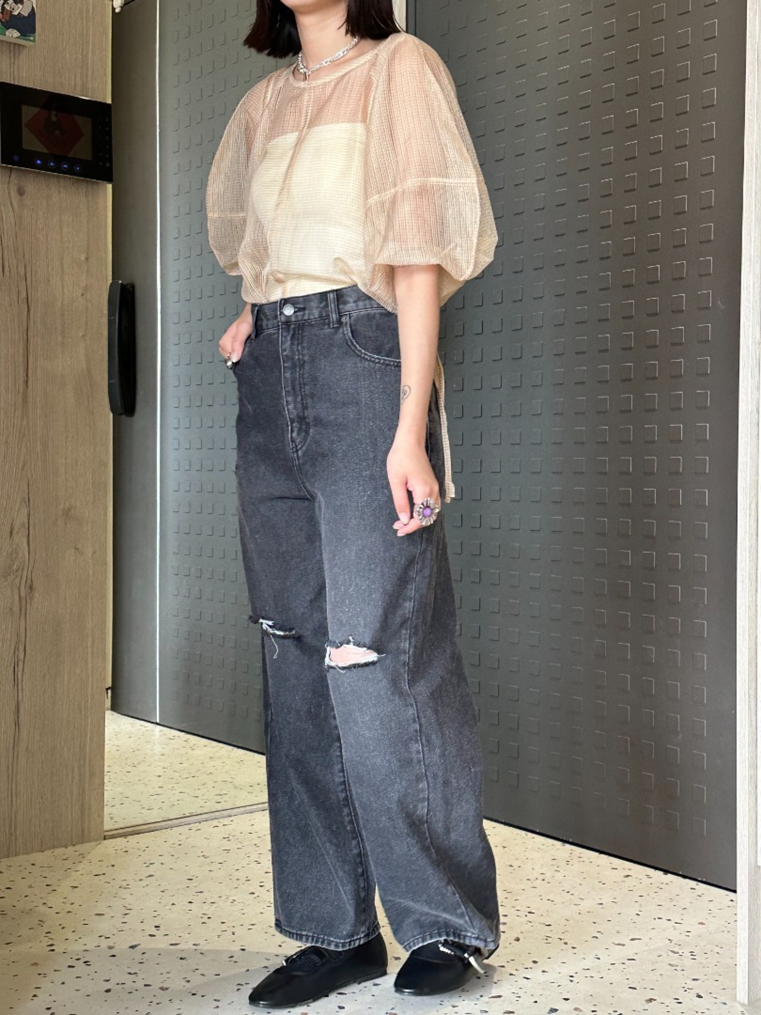 🇯🇵讚讚版型破損牛仔褲/兩色L