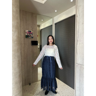 🇯🇵蕾絲花花透視上衣/白