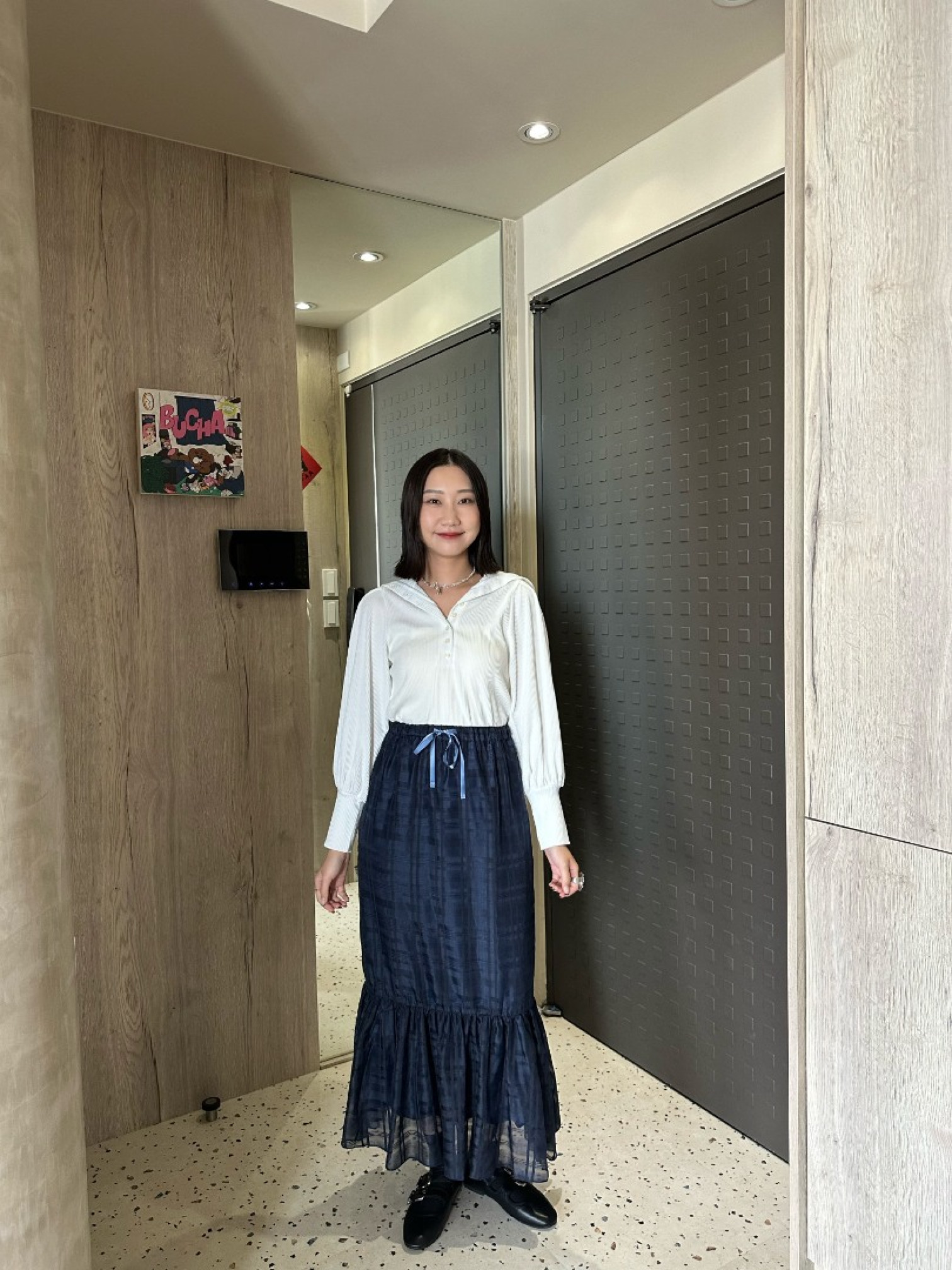 🇯🇵羅紋泡泡袖翻領上衣/兩色