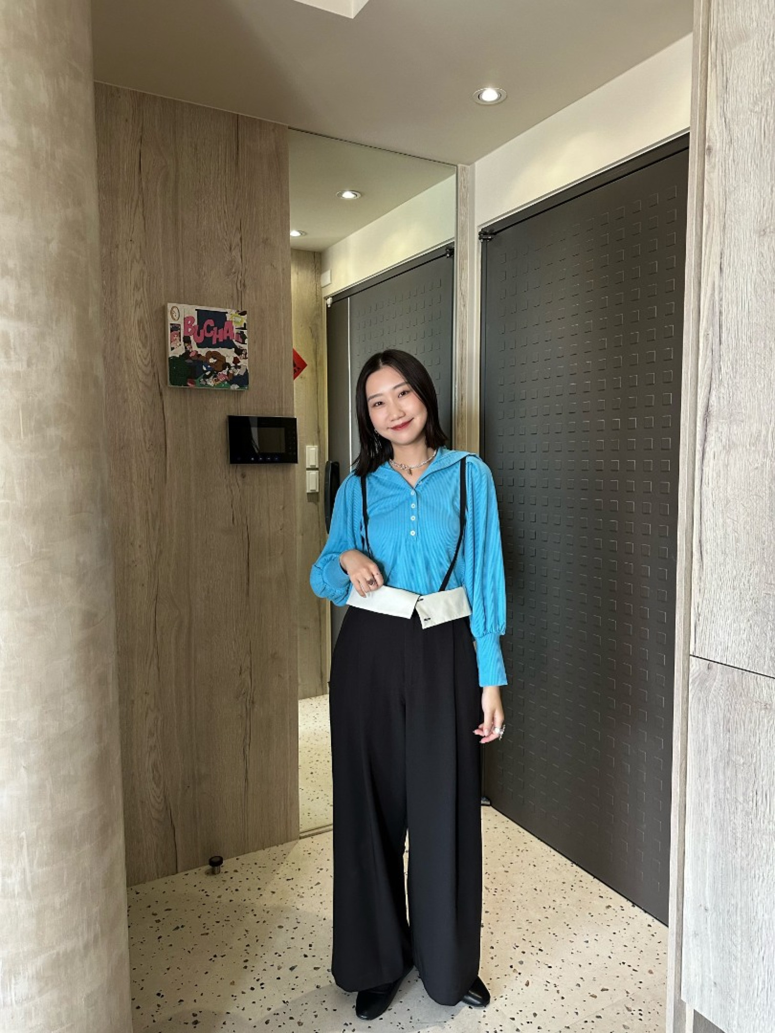 🇯🇵羅紋泡泡袖翻領上衣/兩色