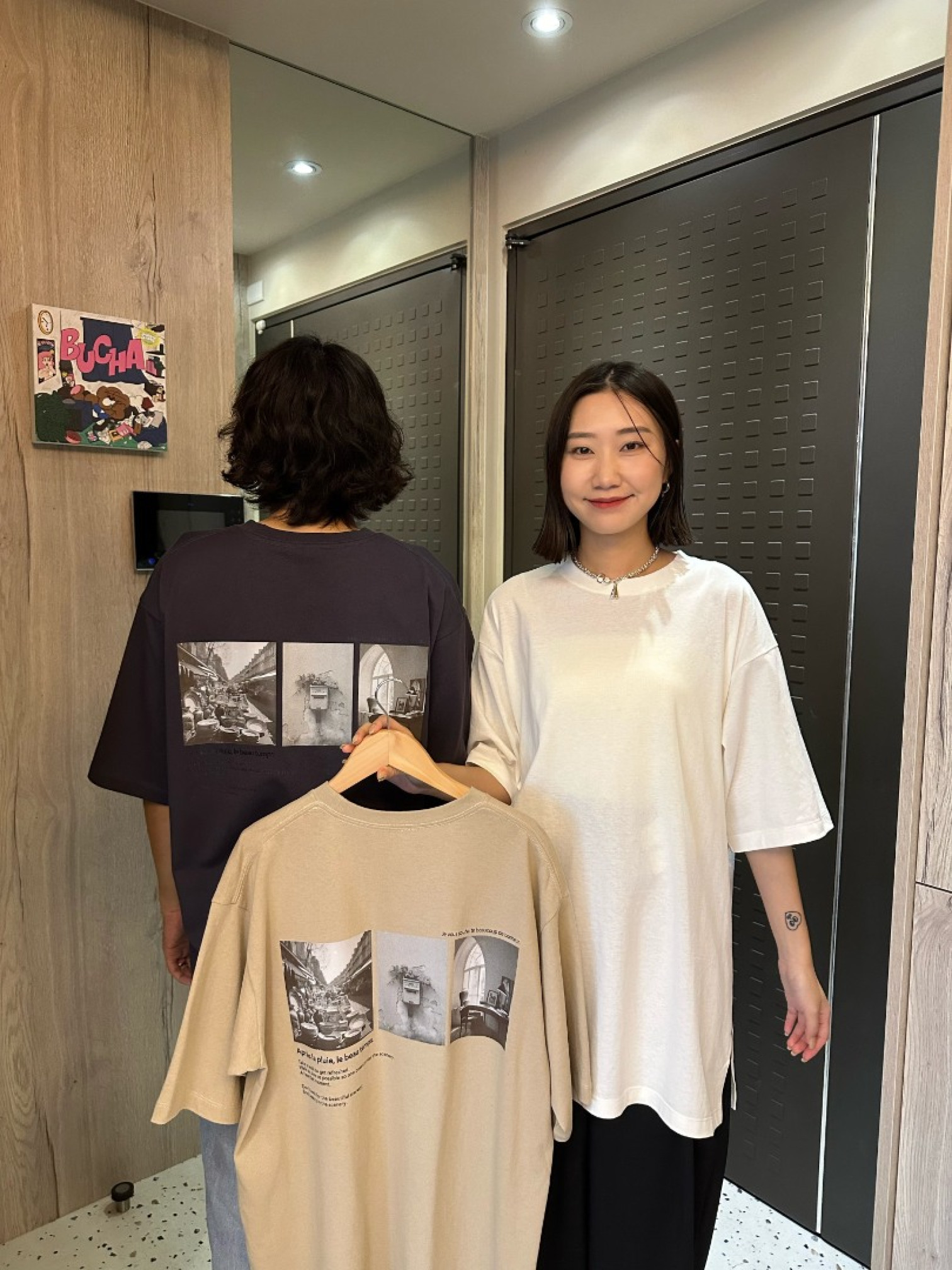 🇯🇵超百搭の圖片短T/灰&卡其