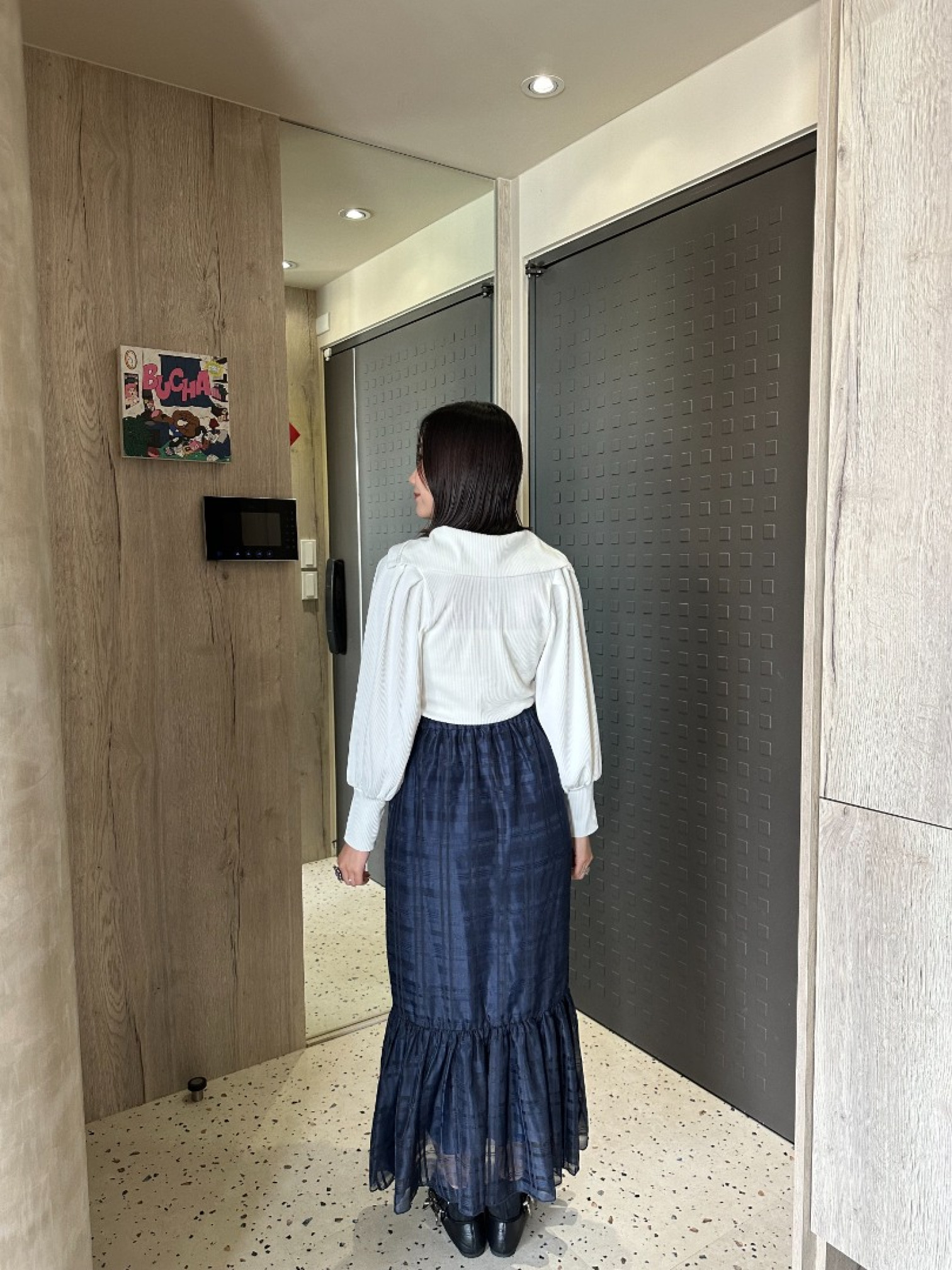 🇯🇵羅紋泡泡袖翻領上衣/兩色