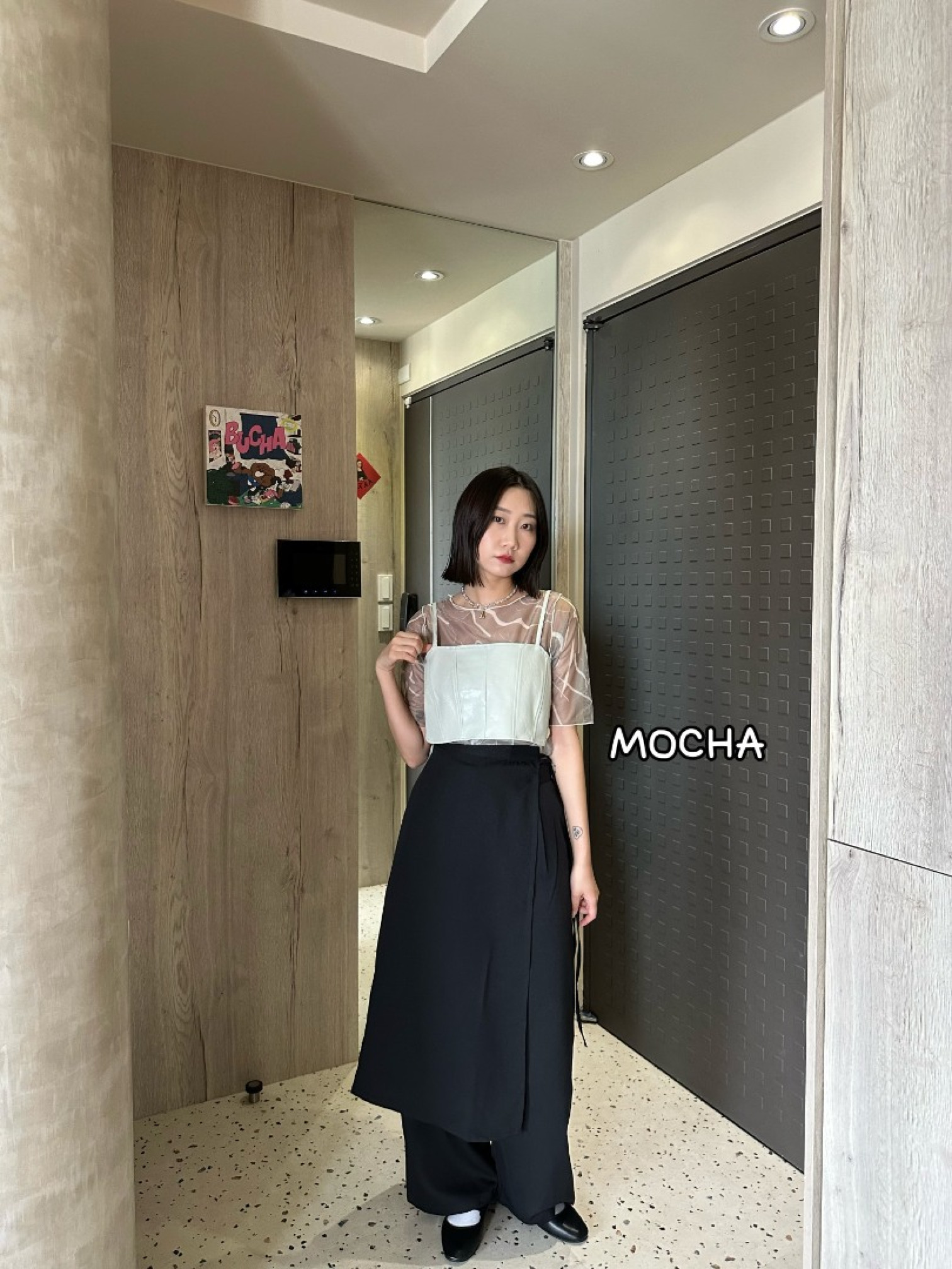 🇯🇵圓領大理石紋透膚內搭/兩色