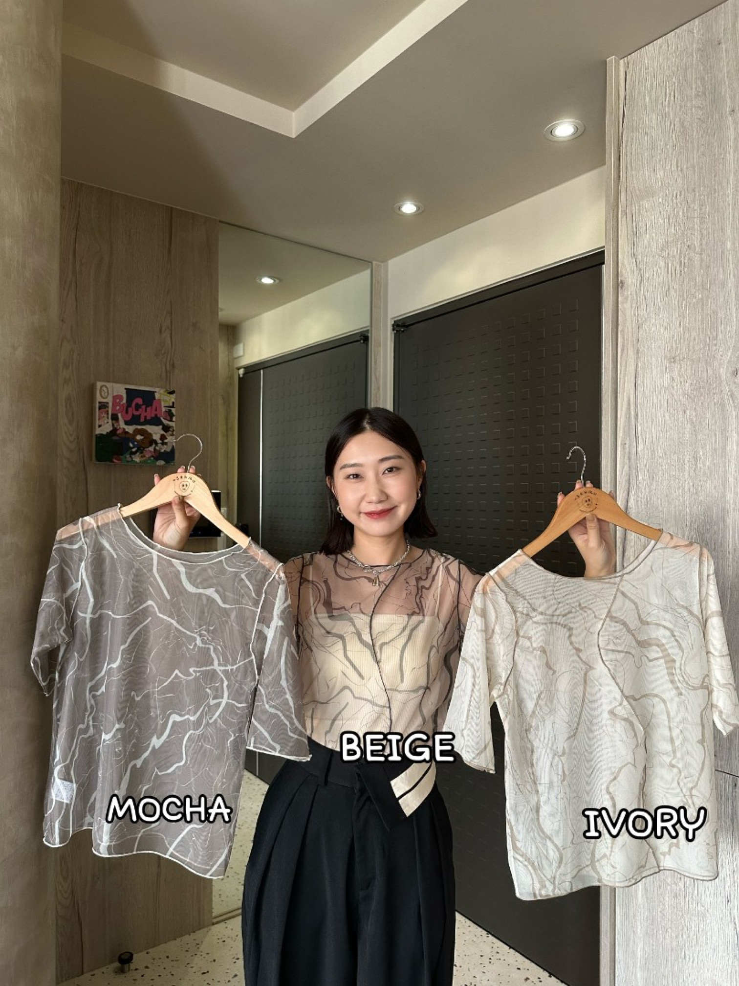 🇯🇵圓領大理石紋透膚內搭/兩色