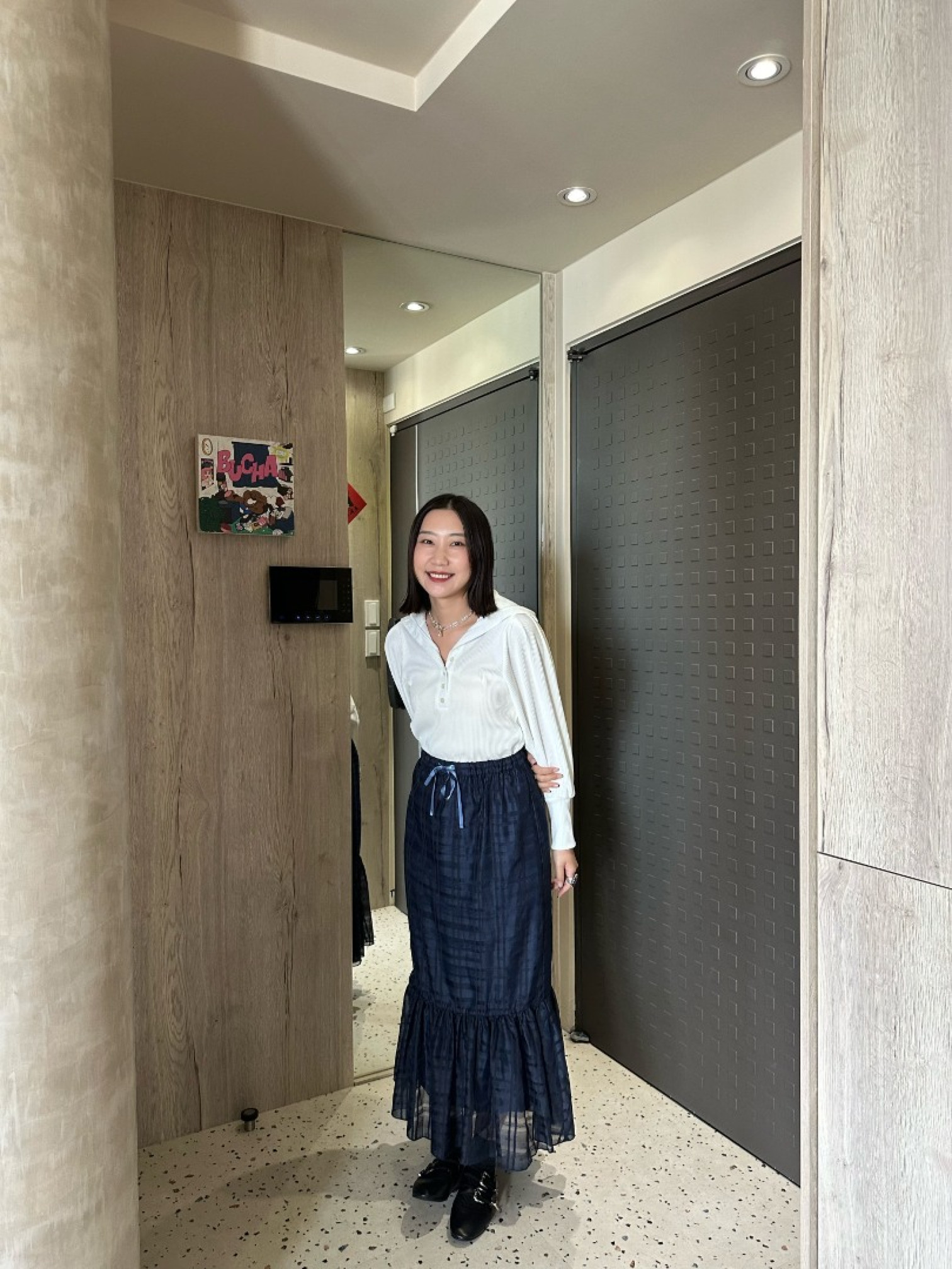 🇯🇵羅紋泡泡袖翻領上衣/兩色