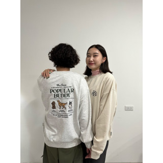 🇯🇵Q到爆貓狗大學T/椒鹽灰M&奶油M