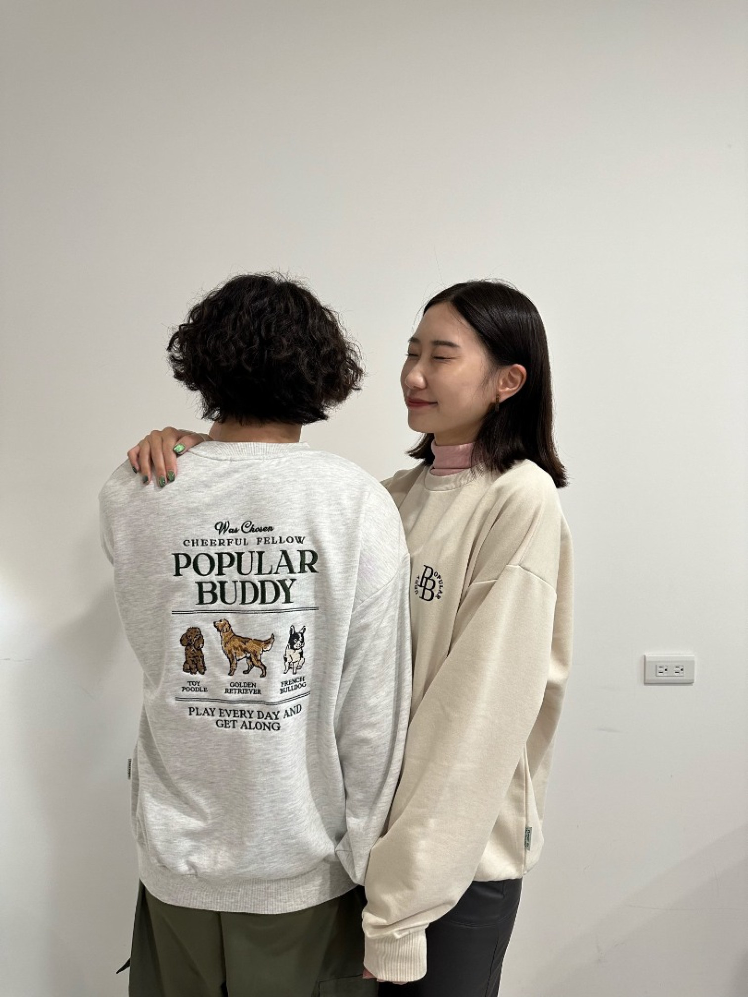 🇯🇵Q到爆貓狗大學T/椒鹽灰M&奶油M