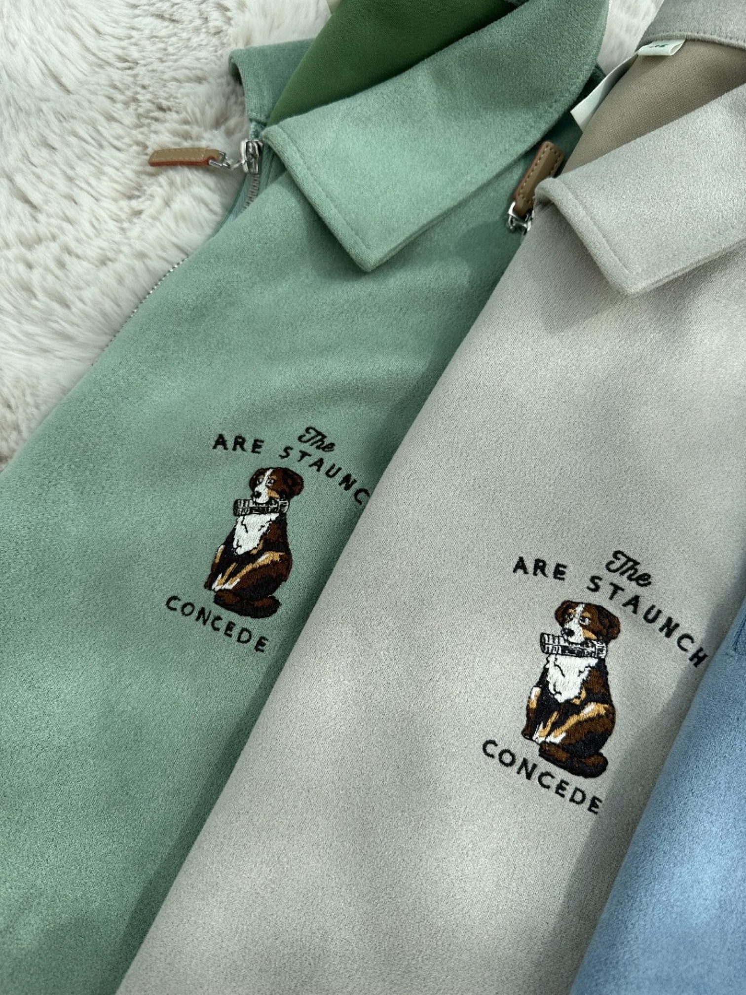 🇯🇵美式復古半拉鍊大學T/綠M