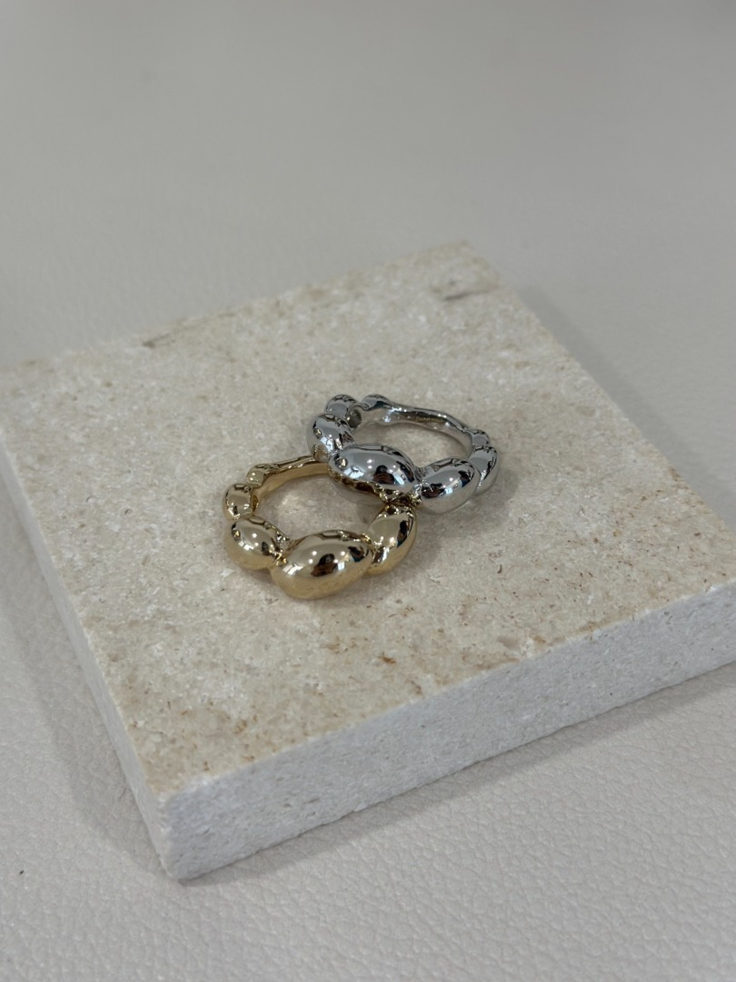 🇯🇵立體不規則橢圓戒指/兩色