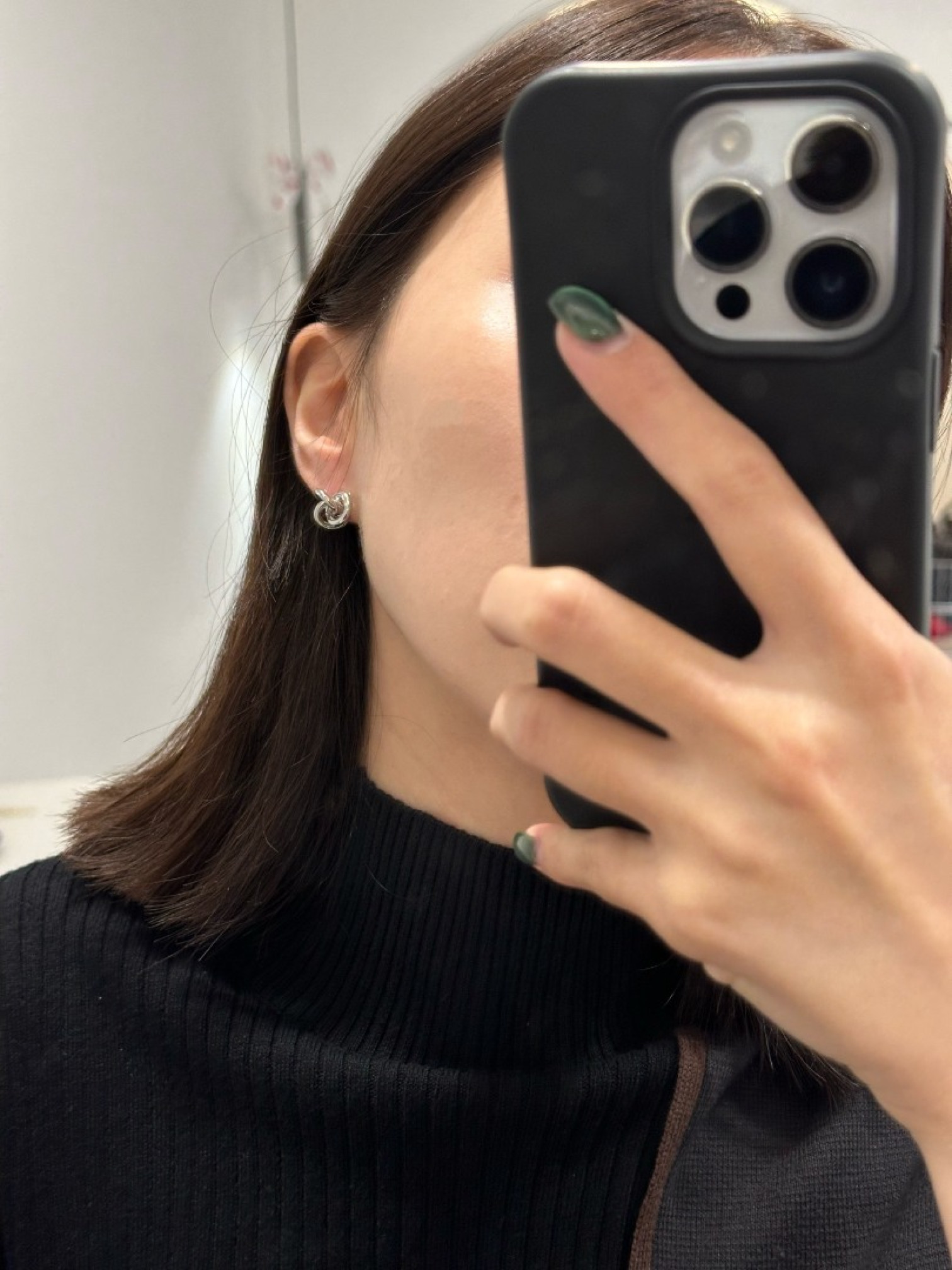 🇯🇵簡單的扭結耳環/銀