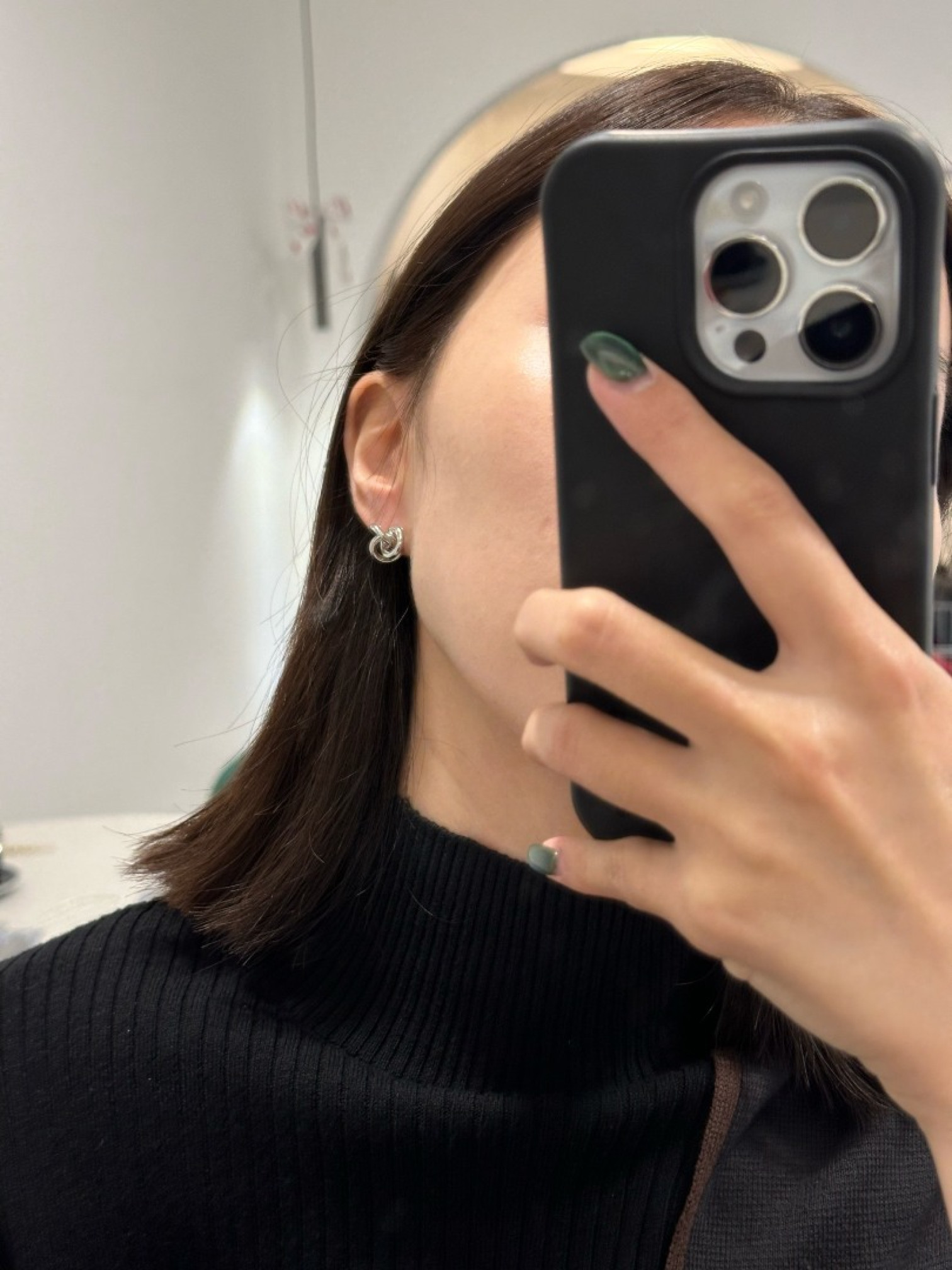 🇯🇵簡單的扭結耳環/銀