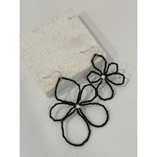 🇯🇵日系爆棚不對稱串珠花花耳環