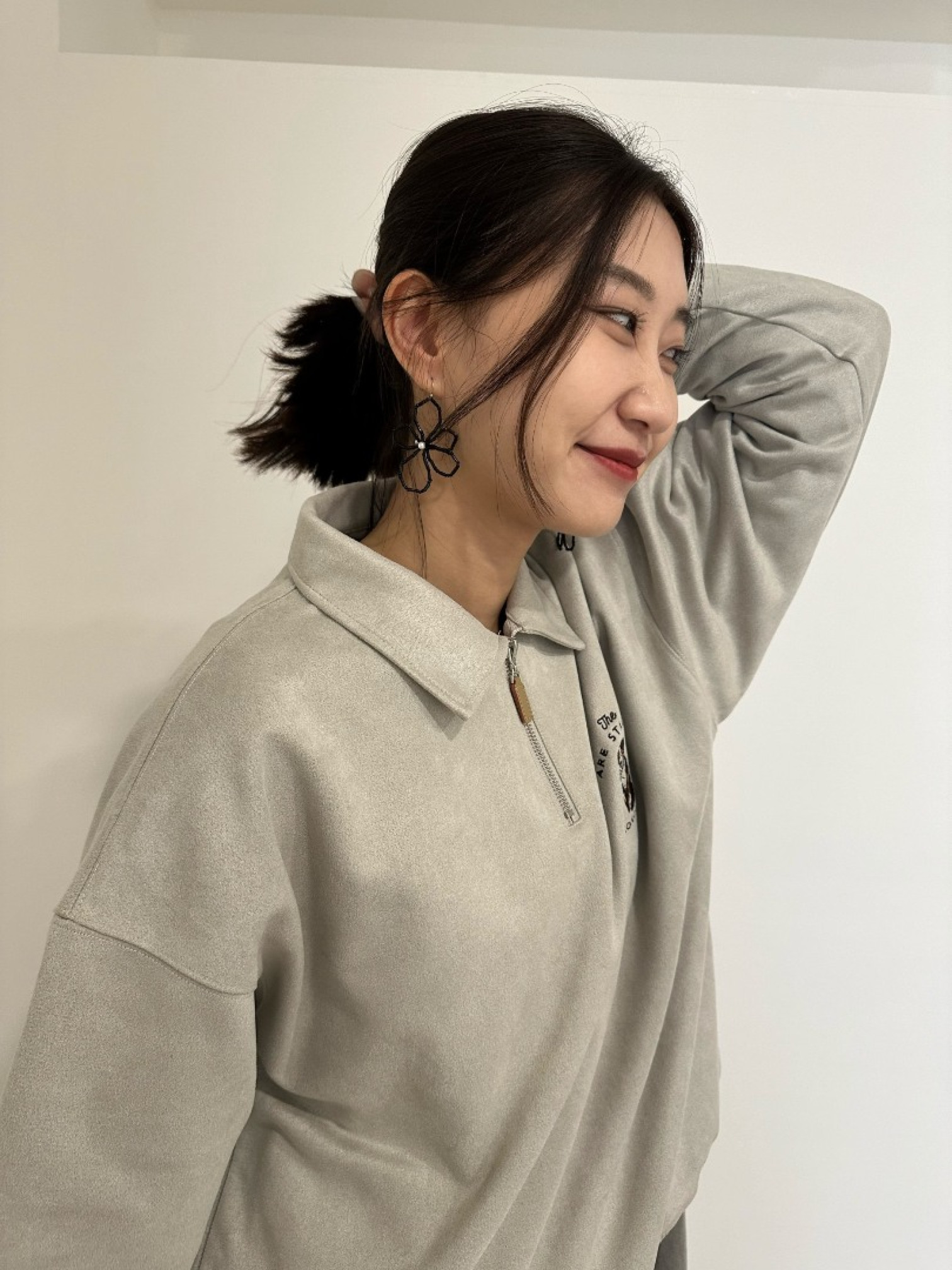 🇯🇵日系爆棚不對稱串珠花花耳環