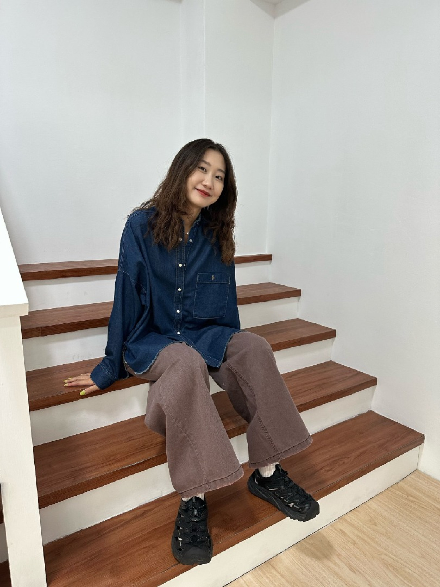 🇯🇵中山領牛仔襯衫外套/牛仔色