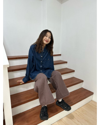 🇯🇵中山領牛仔襯衫外套/牛仔色