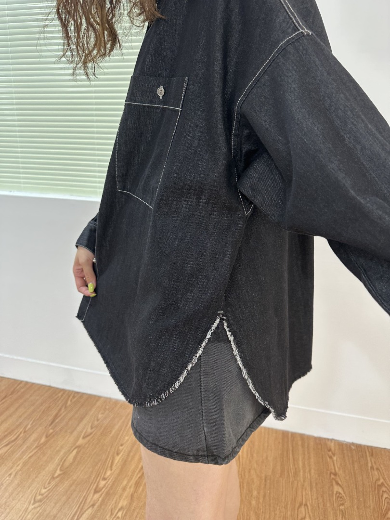 🇯🇵中山領牛仔襯衫外套/牛仔色