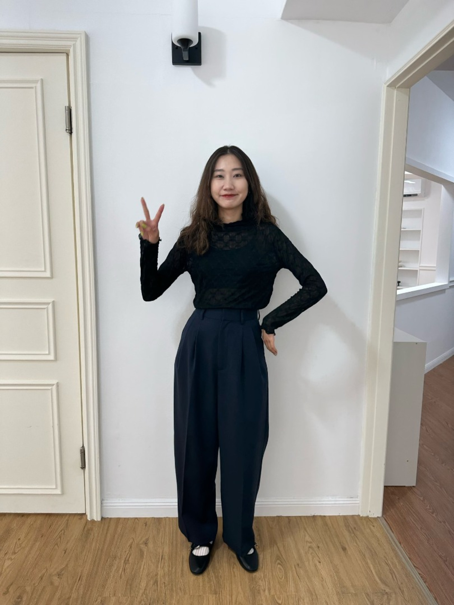 🇯🇵捲邊透膚內搭/白