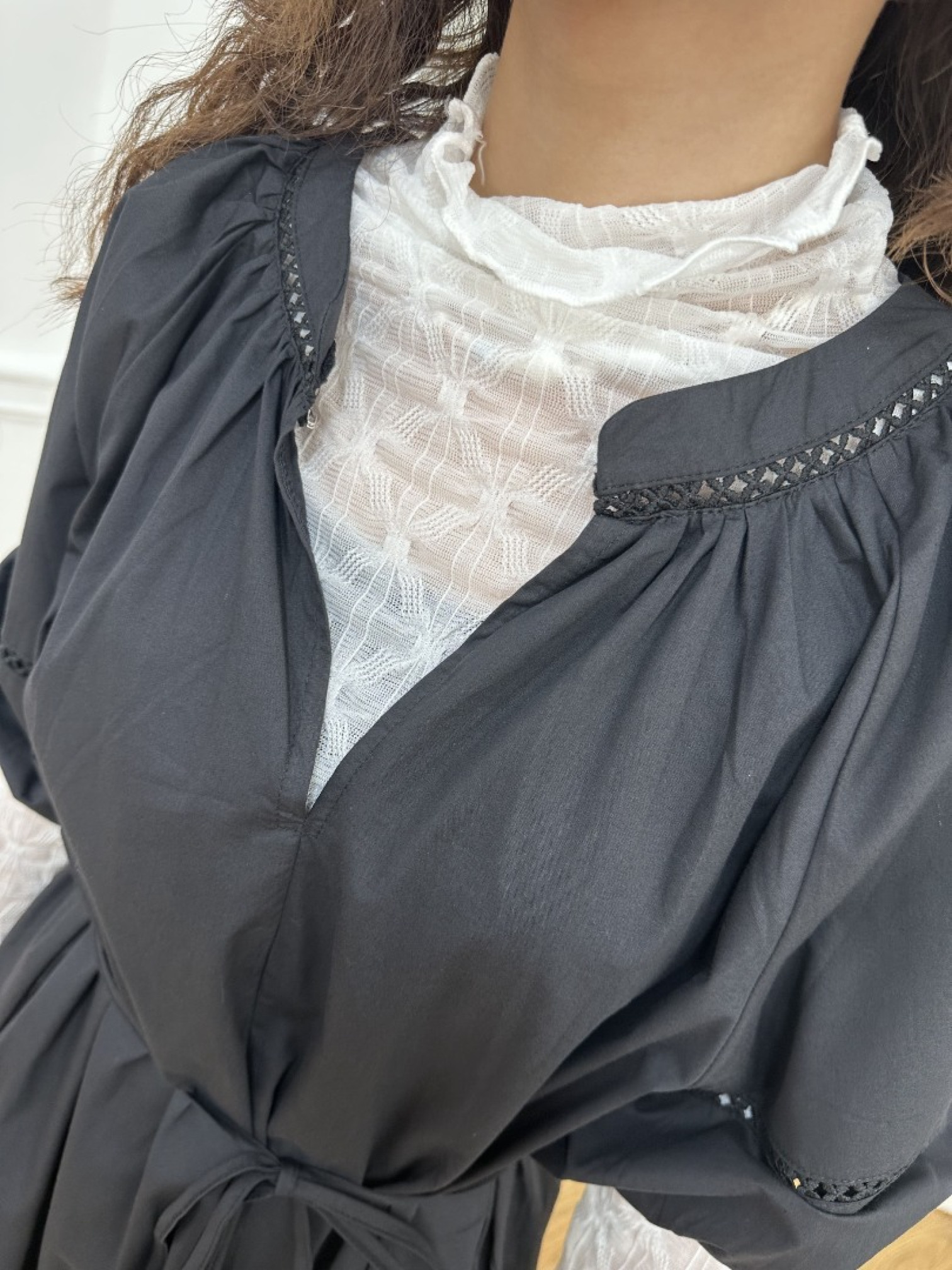 🇯🇵捲邊透膚內搭/白