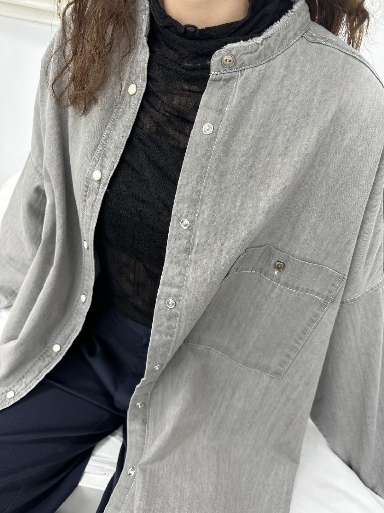 🇯🇵捲邊透膚內搭/白