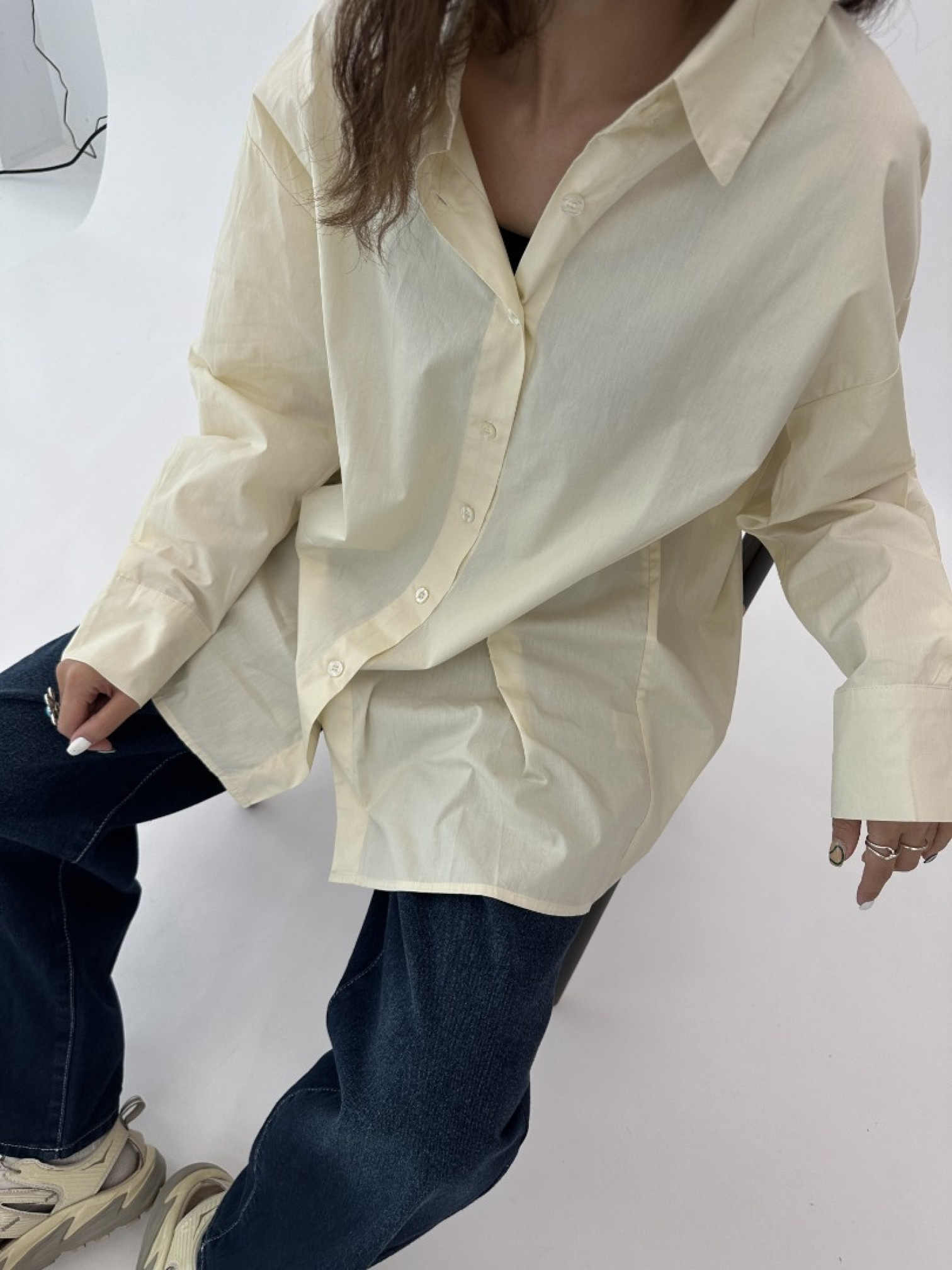 🇯🇵超時髦!!!開背長板襯衫/黃