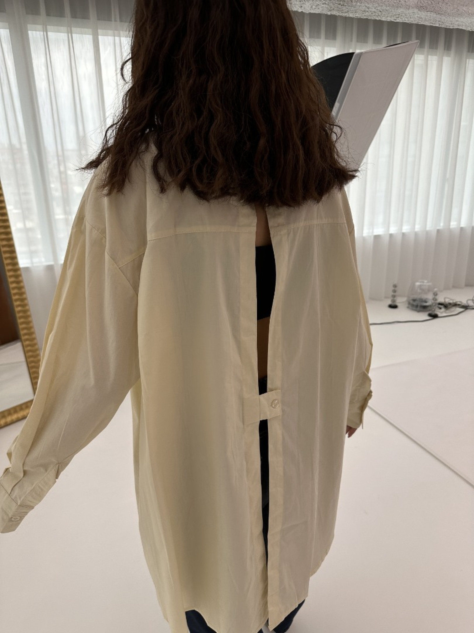 🇯🇵超時髦!!!開背長板襯衫/黃