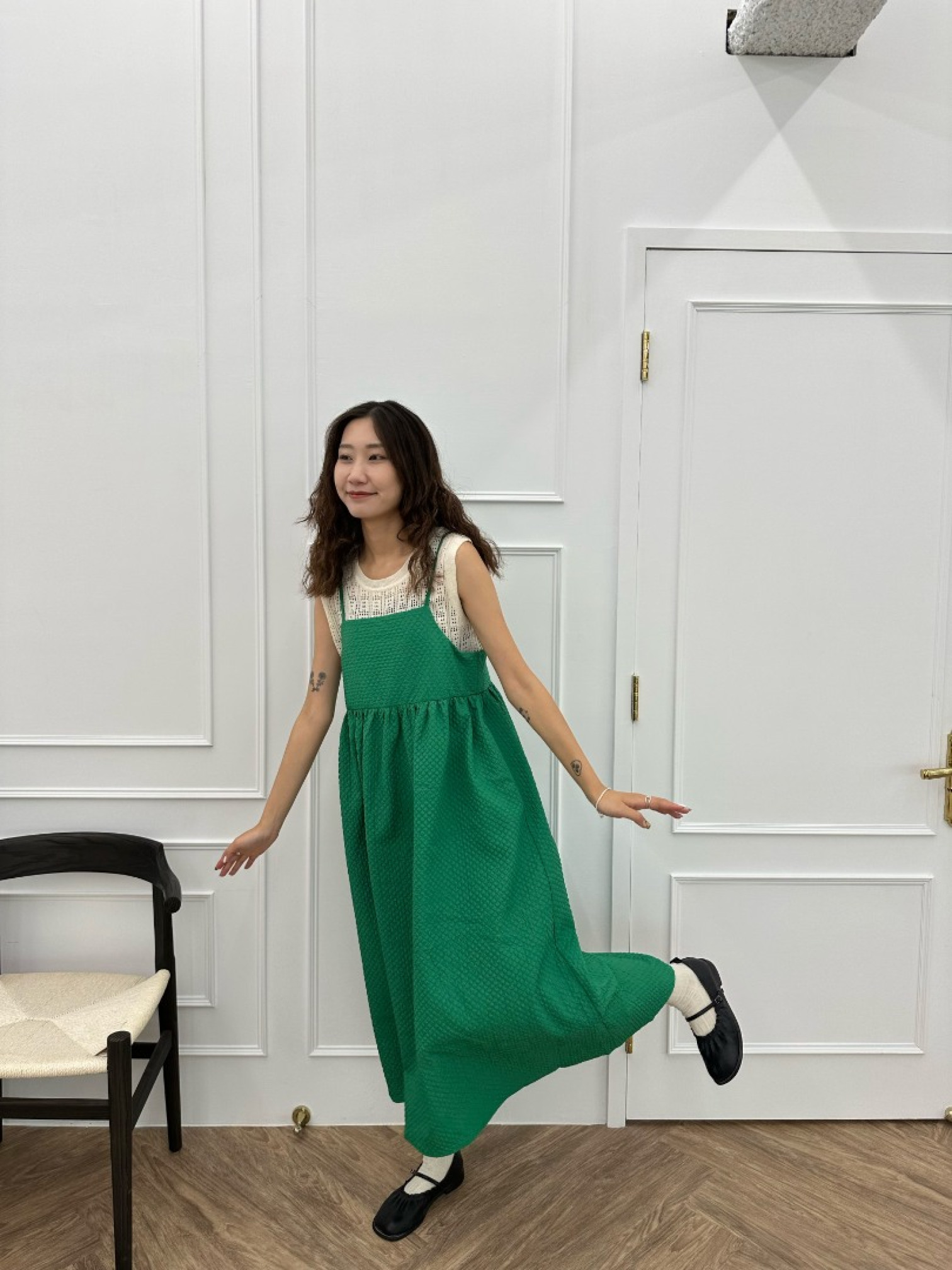 🇯🇵超Q!!方形幾何洞洞背心/白