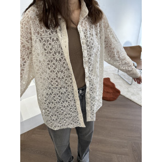 🇯🇵簍空雕花襯衫/白