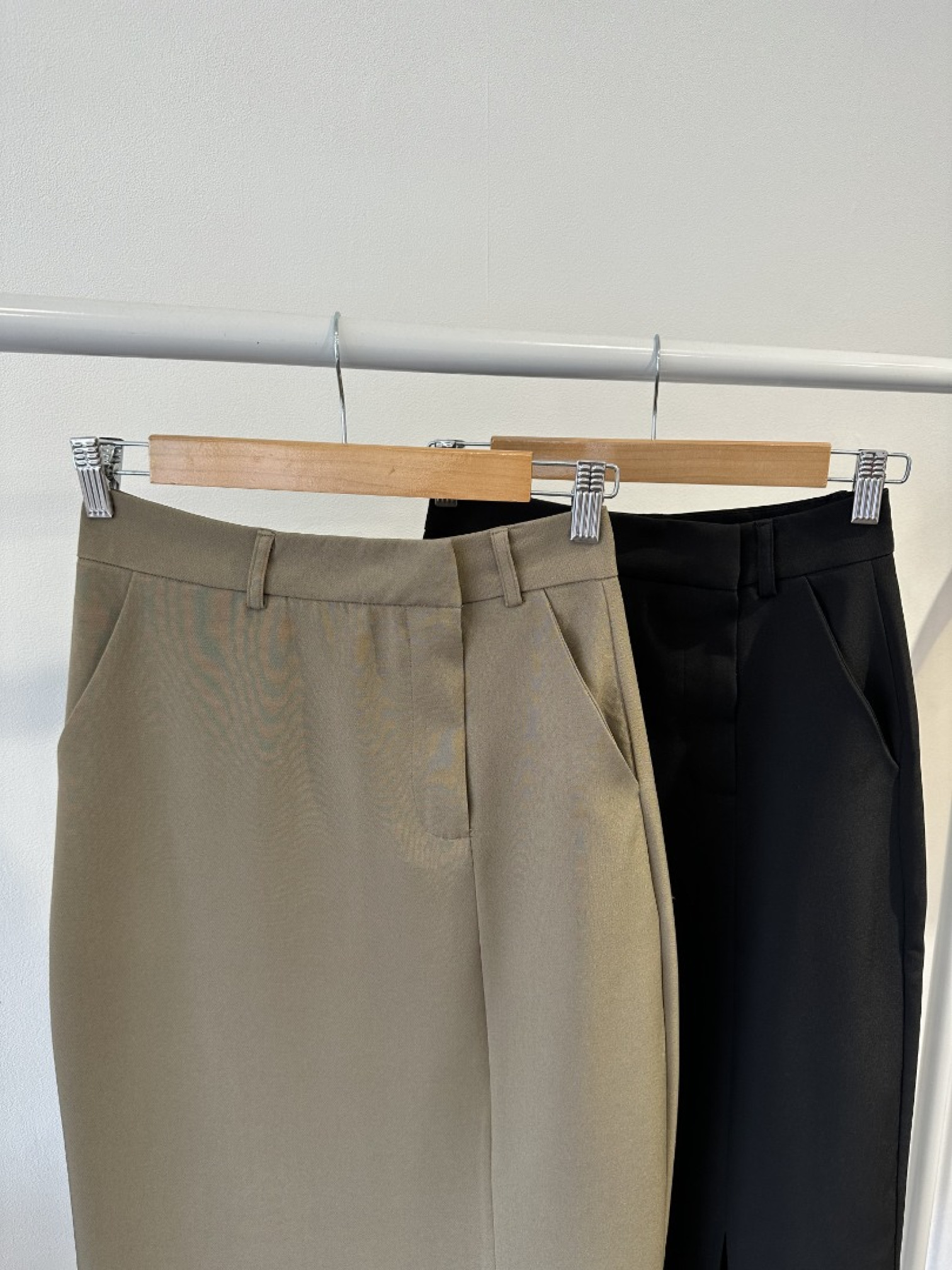 🇰🇷設計感半身西裝裙/黑S-M&咖S