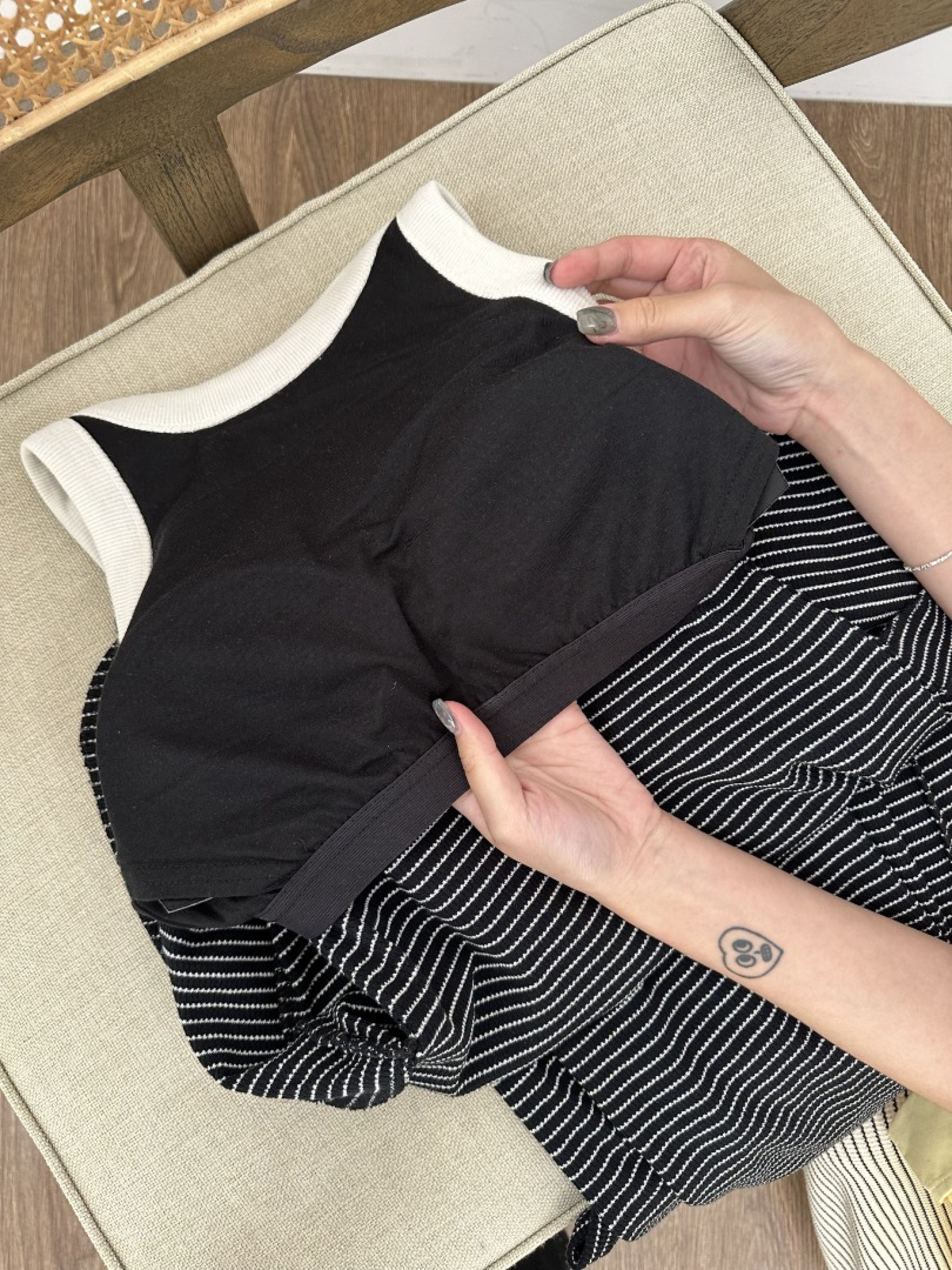 🇯🇵條紋BRA TOP長版洋裝/兩色