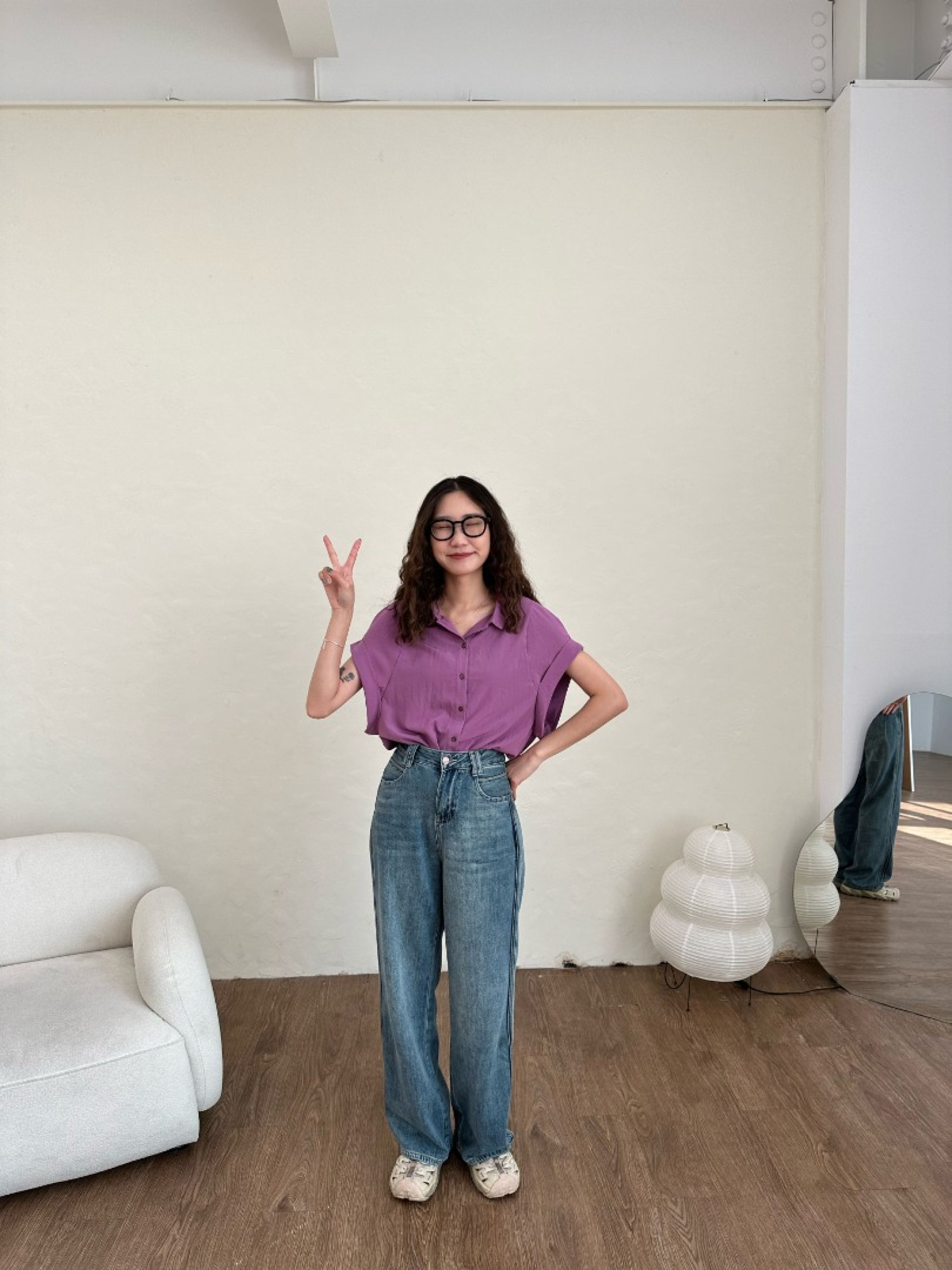 🇯🇵法式感袖子反折襯衫/三色