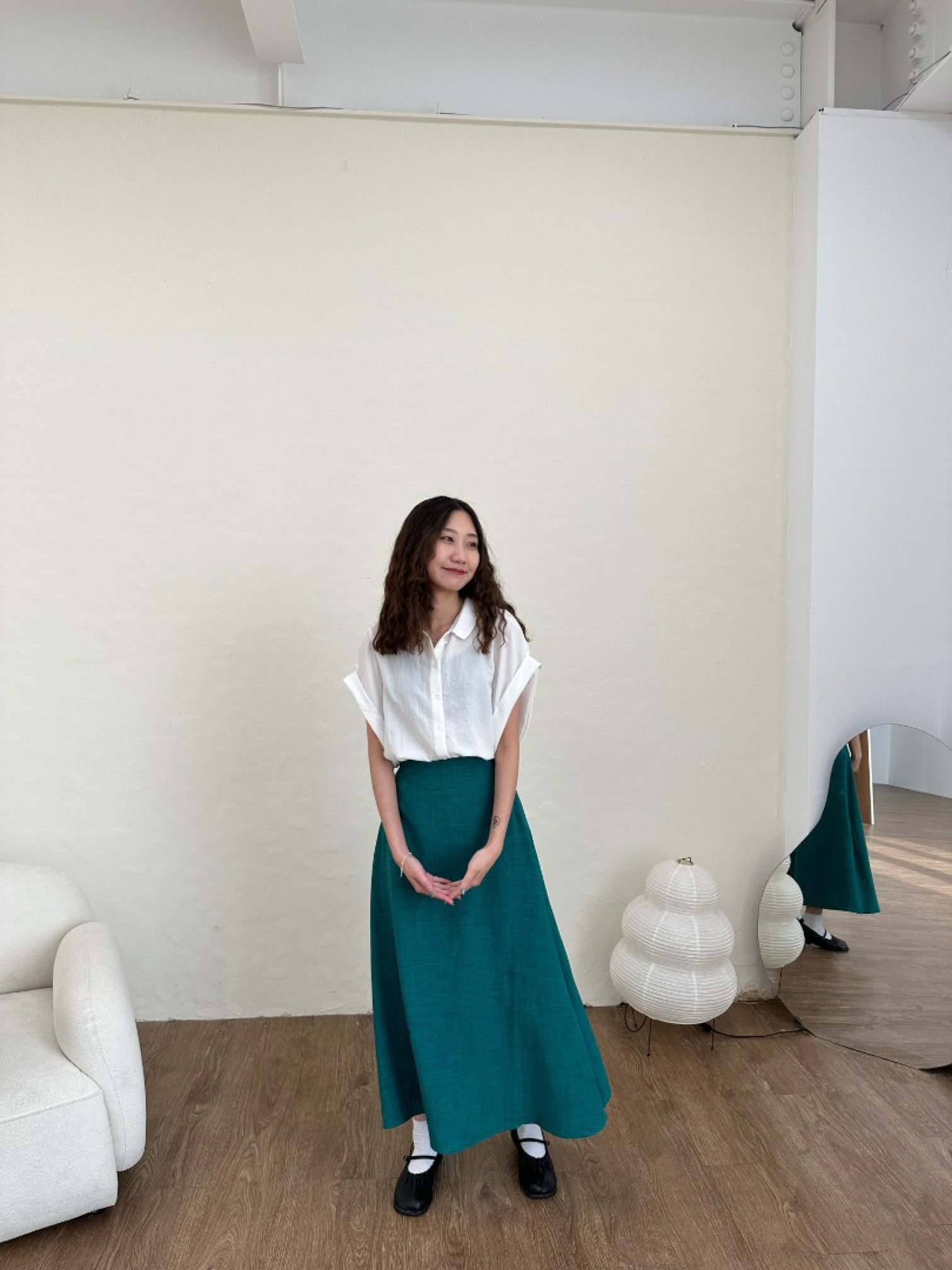 🇯🇵法式感袖子反折襯衫/三色