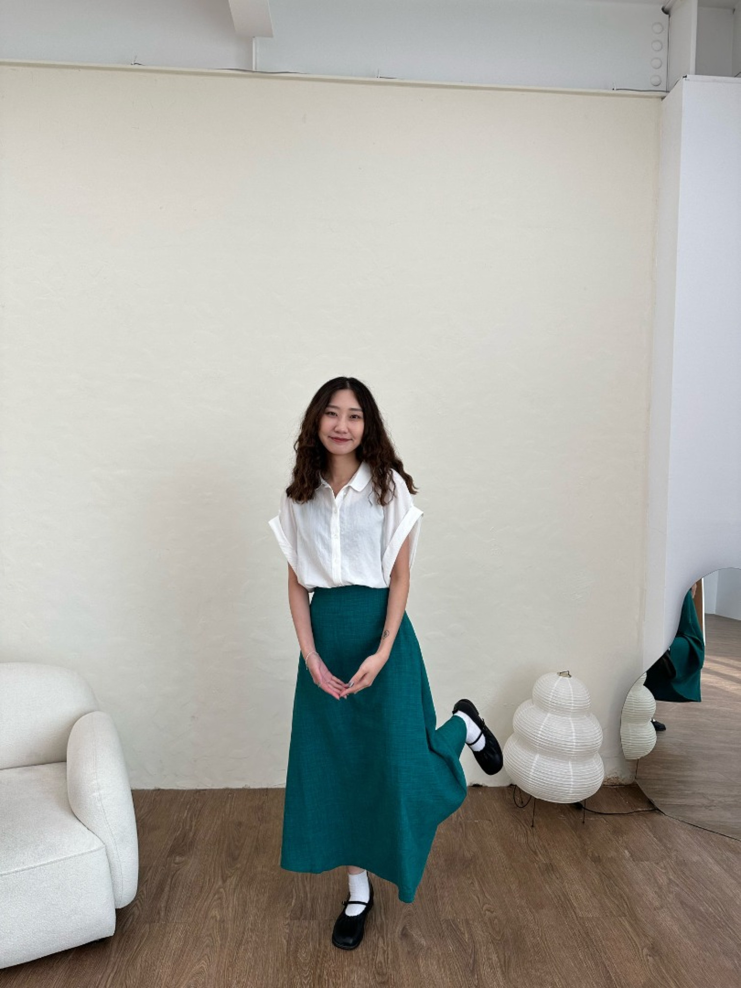 🇯🇵法式感袖子反折襯衫/三色