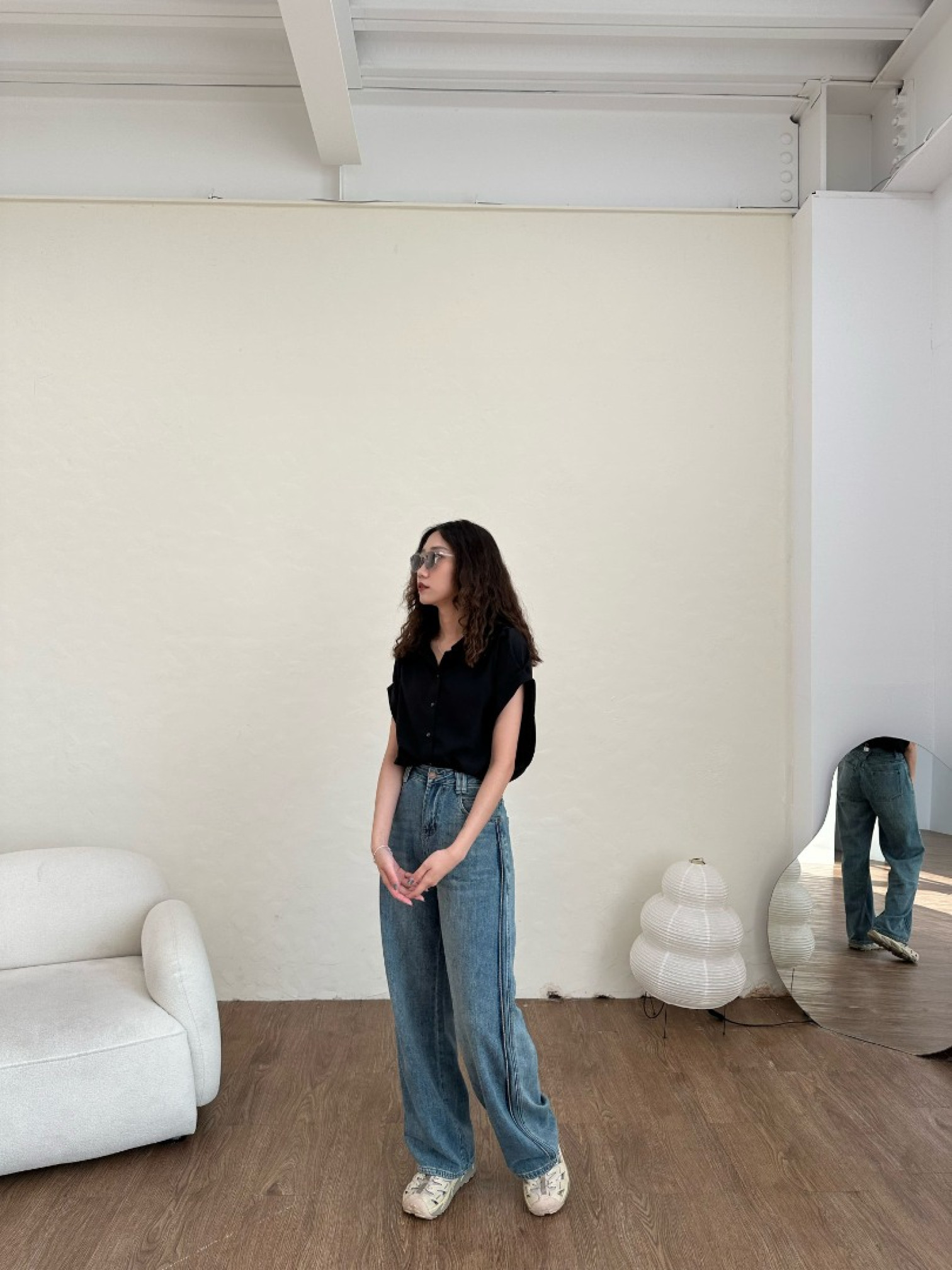 🇯🇵法式感袖子反折襯衫/三色