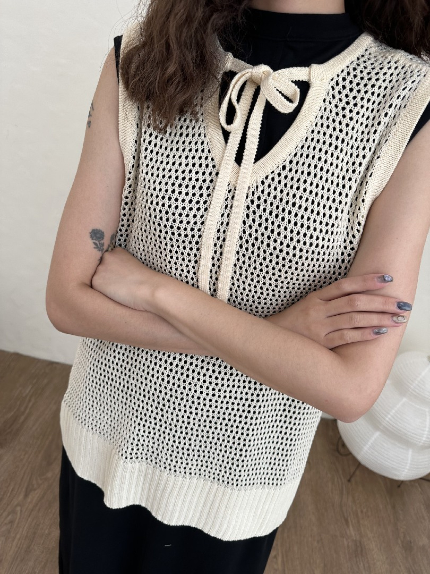 🇯🇵TWO WAY洞洞背心/黑