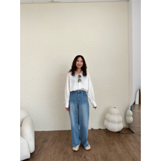 🇯🇵背後抽繩襯衫/白&黑