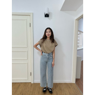 🇯🇵不對稱雙釦牛仔褲/M