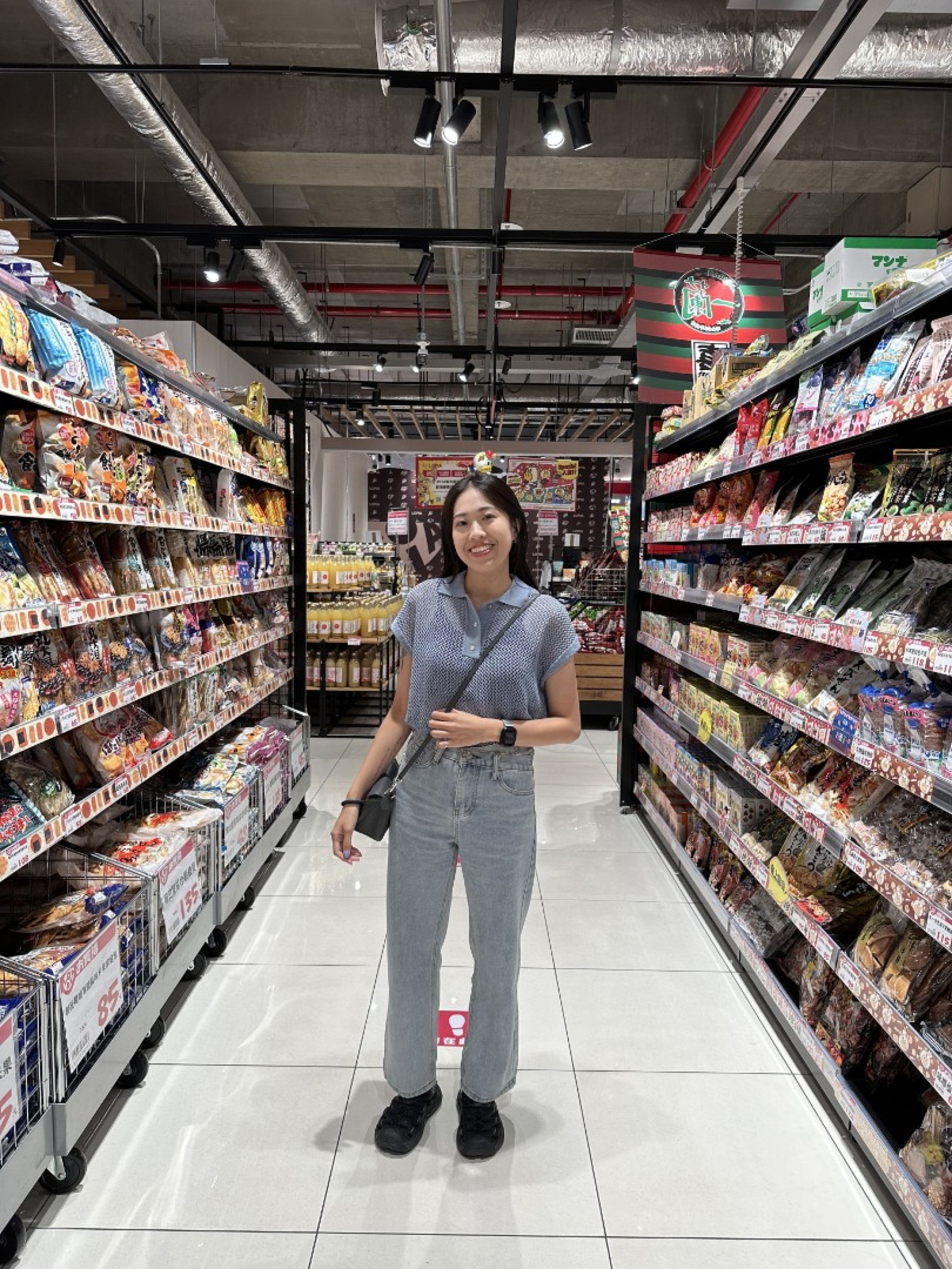 🇯🇵不對稱雙釦牛仔褲/M