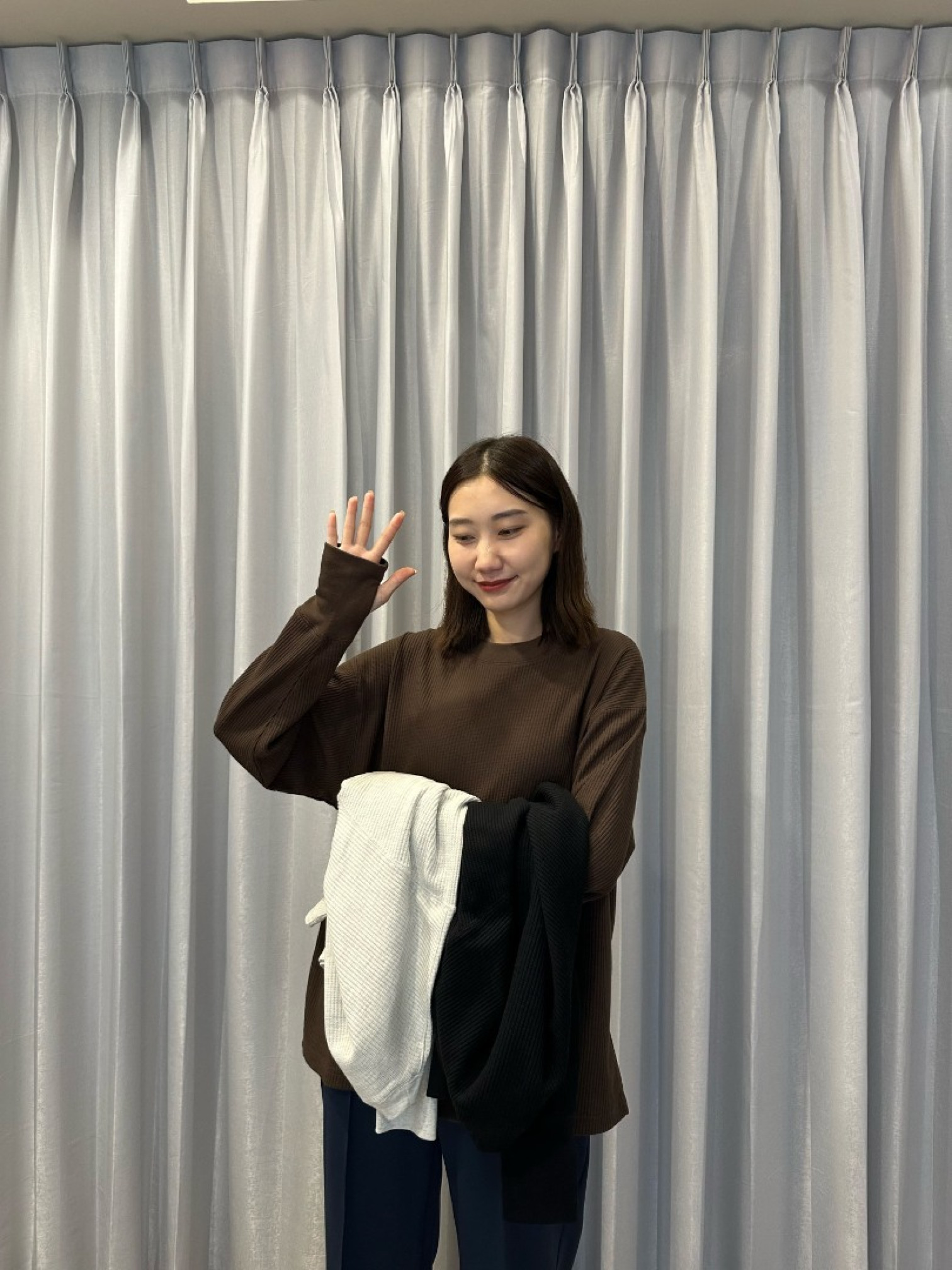 🇯🇵華夫格拇指穿孔上衣/三色