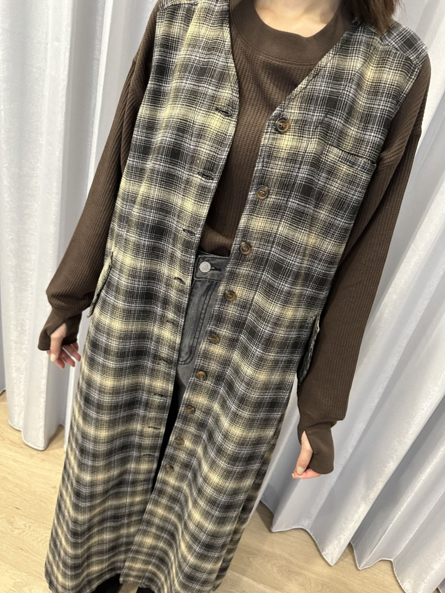 🇯🇵華夫格拇指穿孔上衣/三色