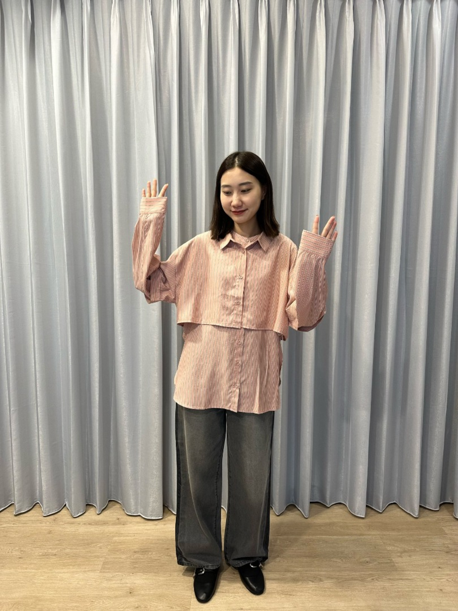 🇯🇵三合一襯衫/黑&粉