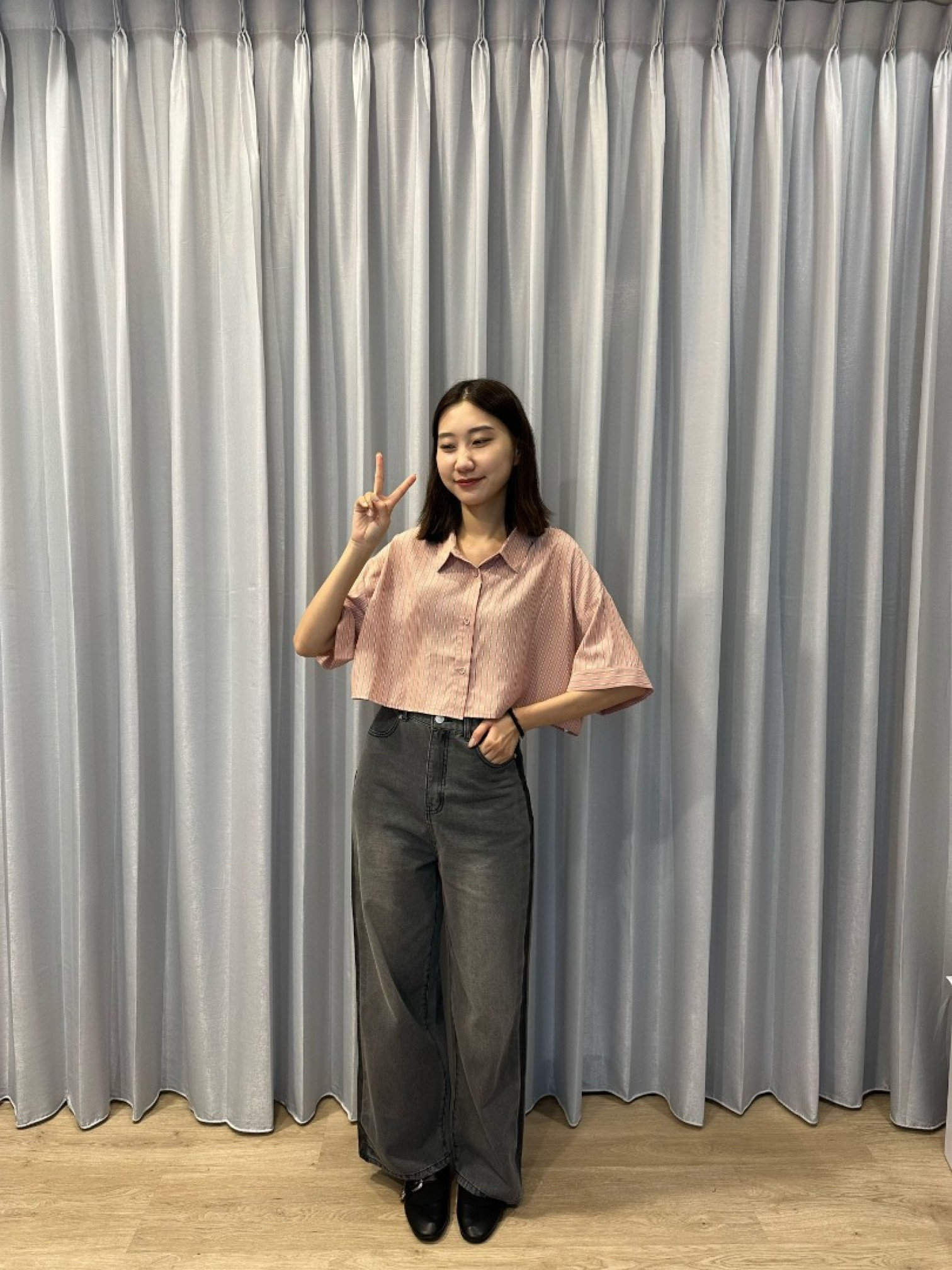 🇯🇵三合一襯衫/黑&粉