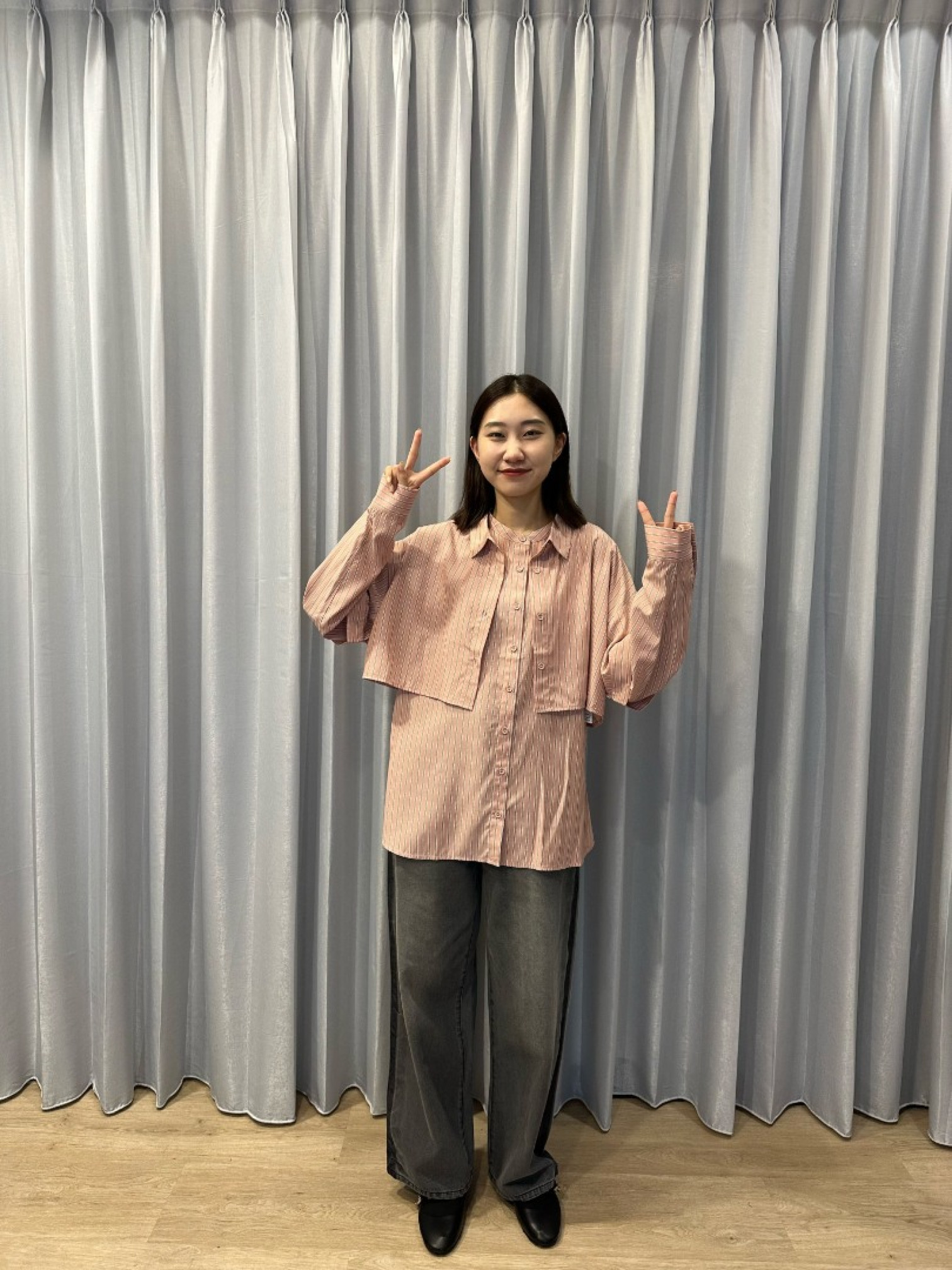 🇯🇵三合一襯衫/黑&粉