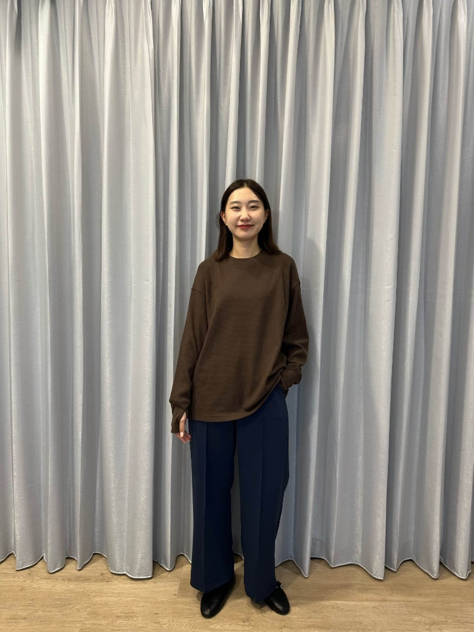 🇯🇵華夫格拇指穿孔上衣/三色