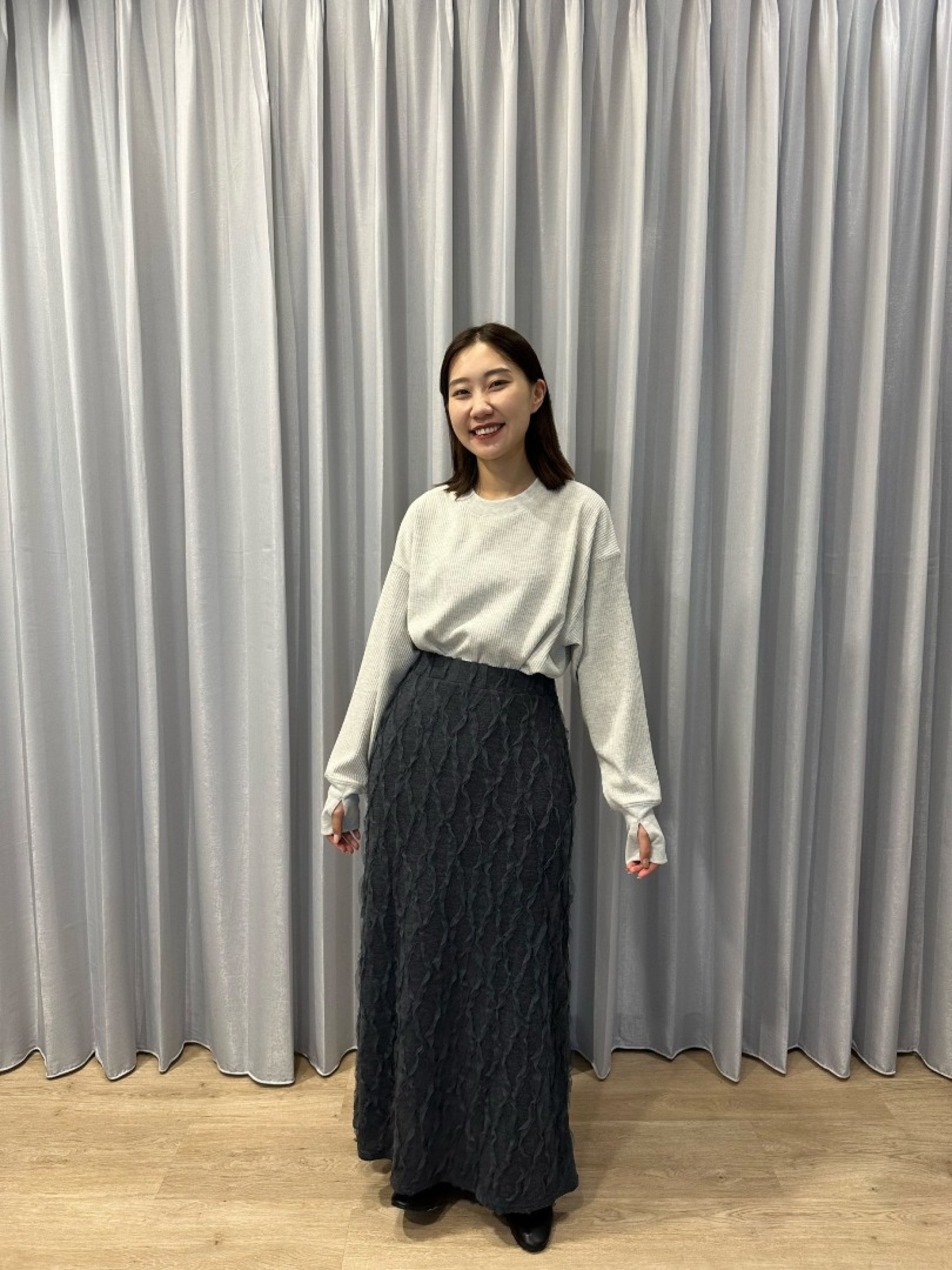 🇯🇵華夫格拇指穿孔上衣/三色